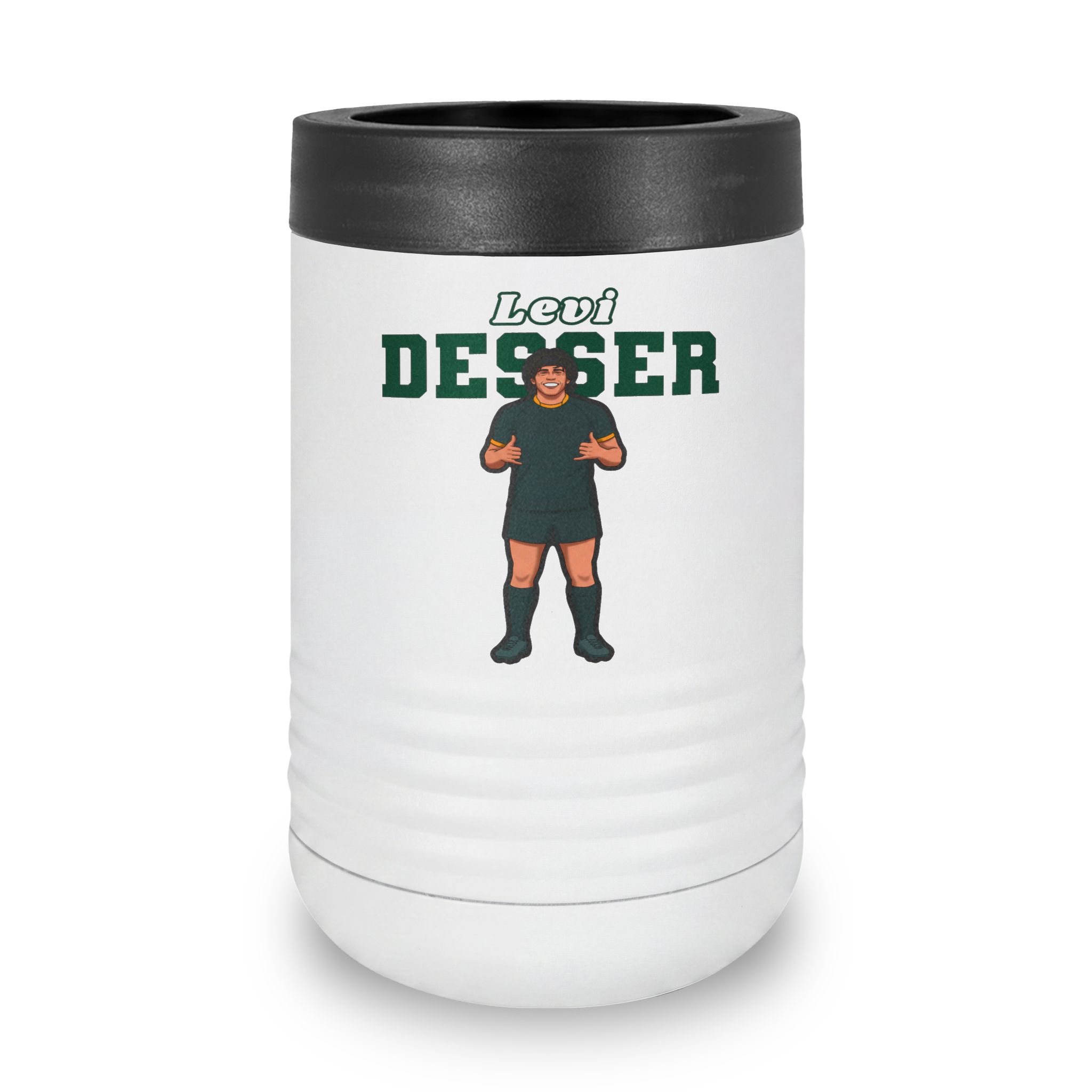 Stainless Can Cooler — character_name_arch in White