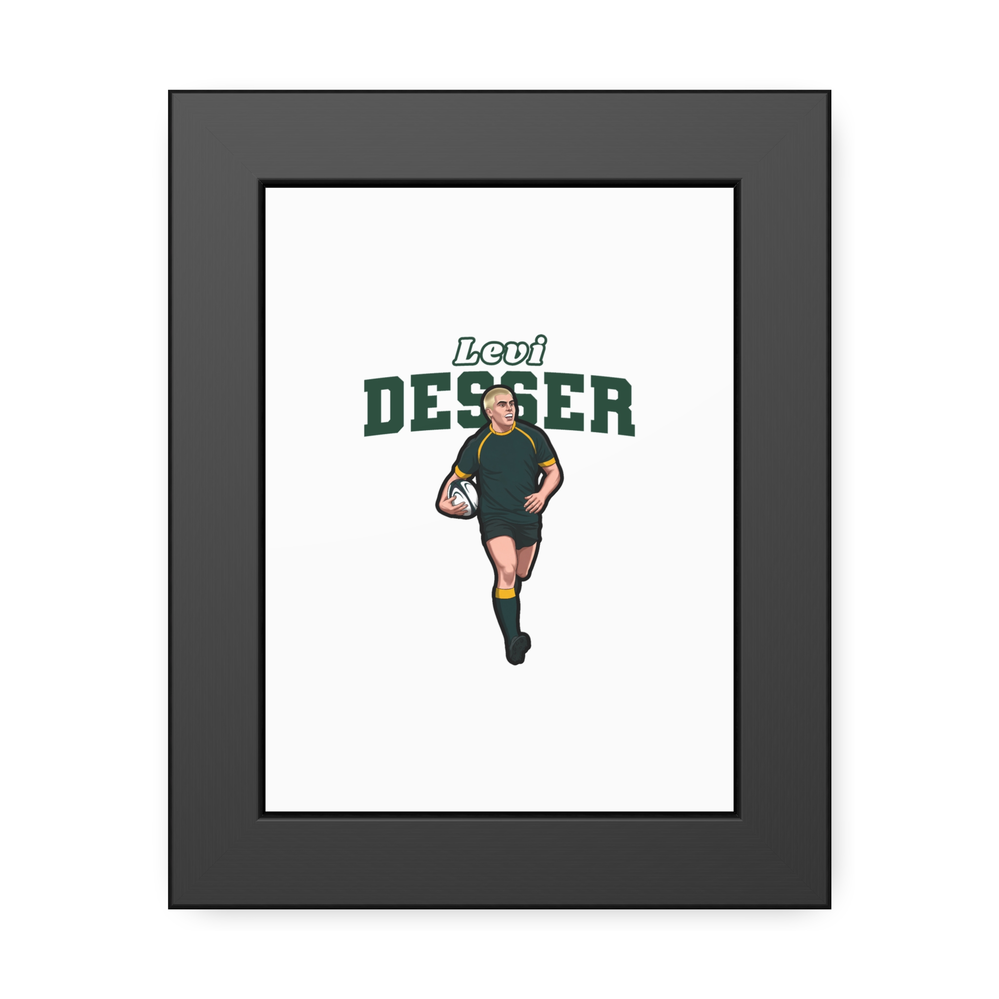 Framed Poster — character_name_arch in Black