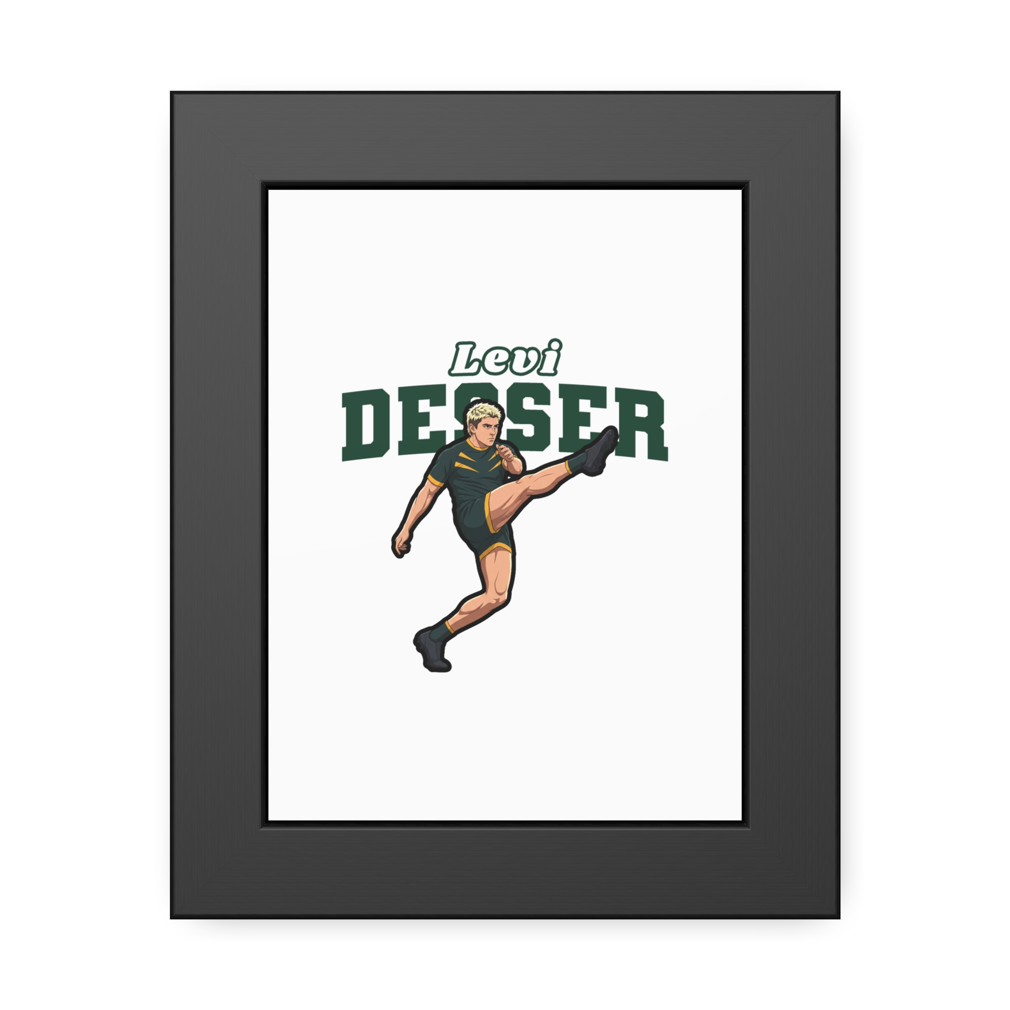 Framed Poster — character_name_arch in Black