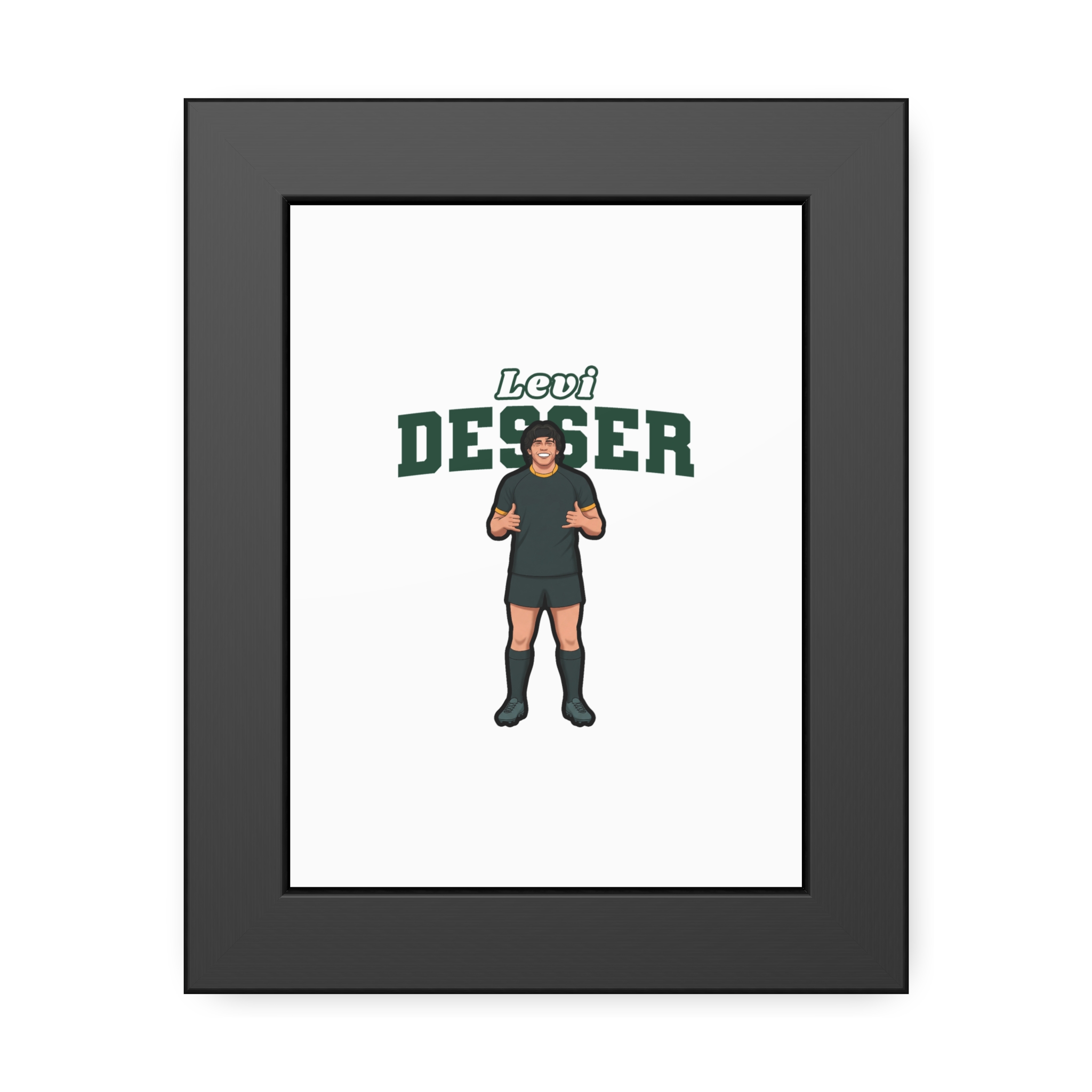 Framed Poster — character_name_arch in Black