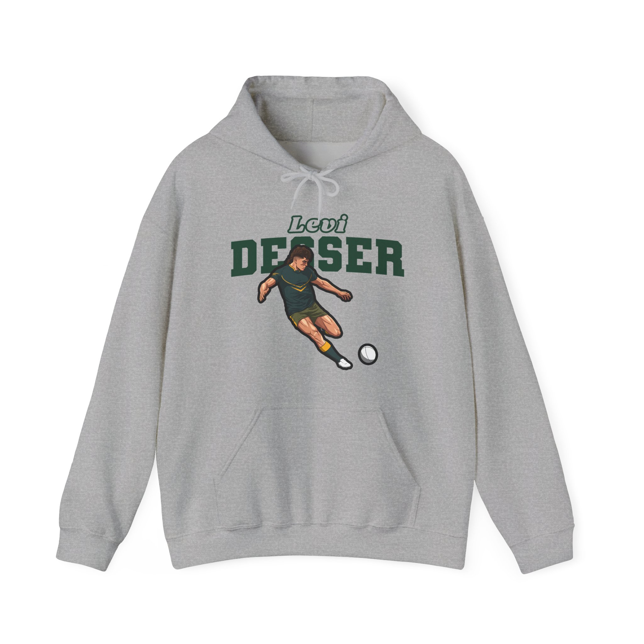 Hoodie — character_name_arch in Grey