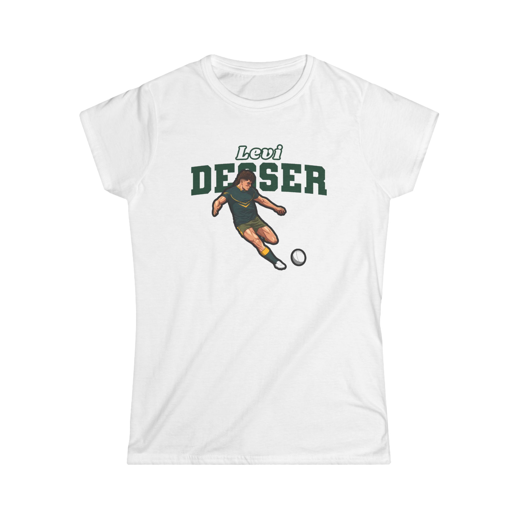 Women's Softstyle Tee — character_name_arch in White