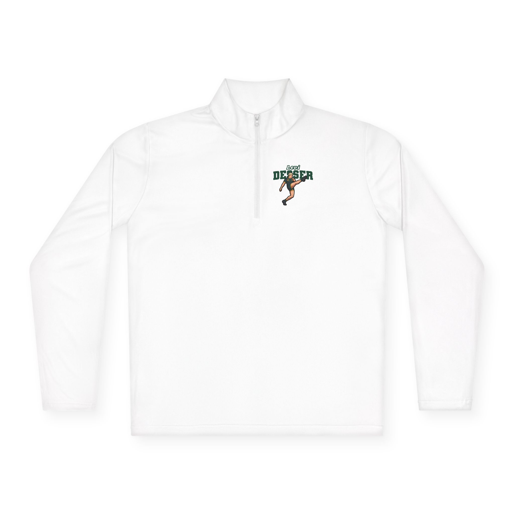 Q-Zip Pullover — character_name_arch in White