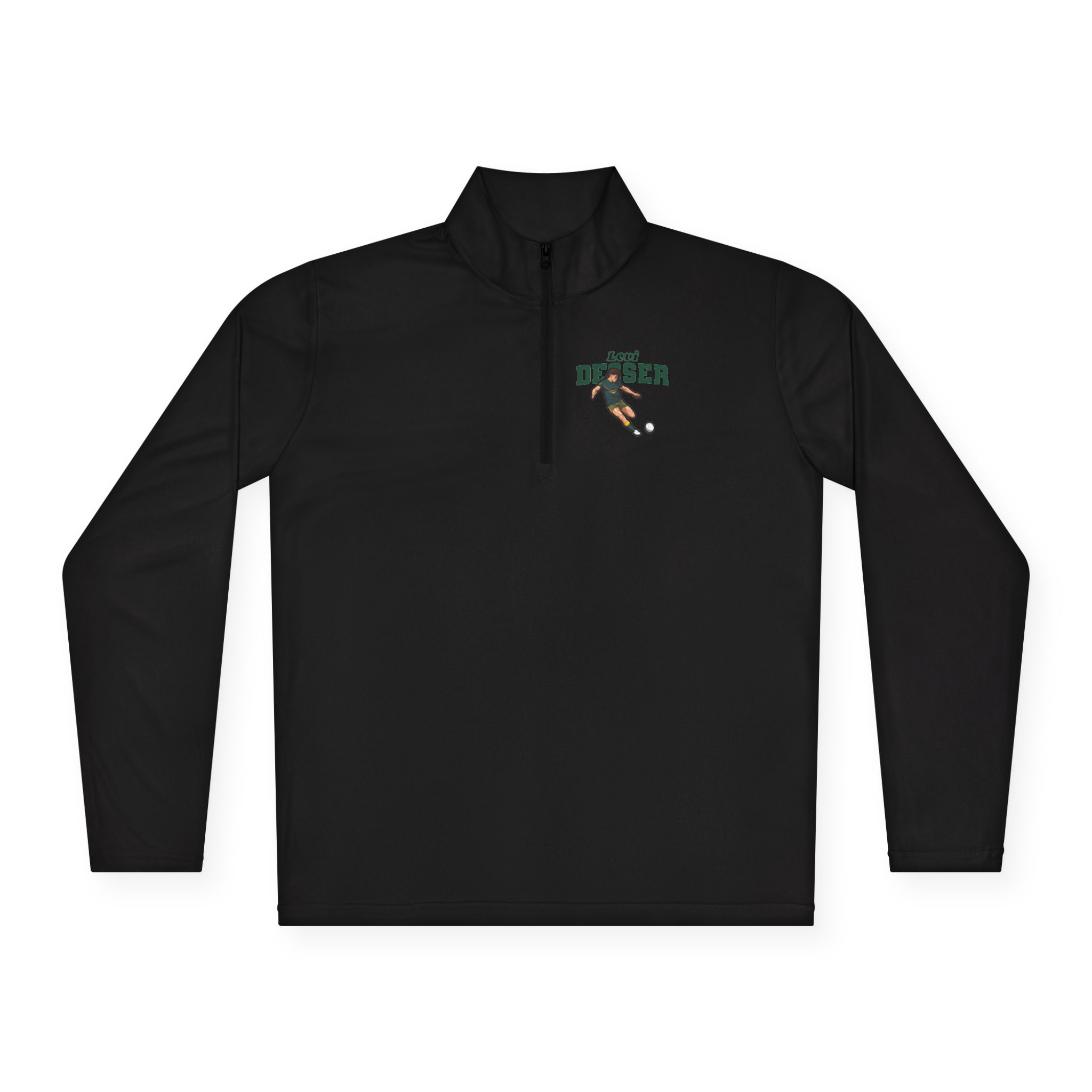 Q-Zip Pullover — character_name_arch in Black