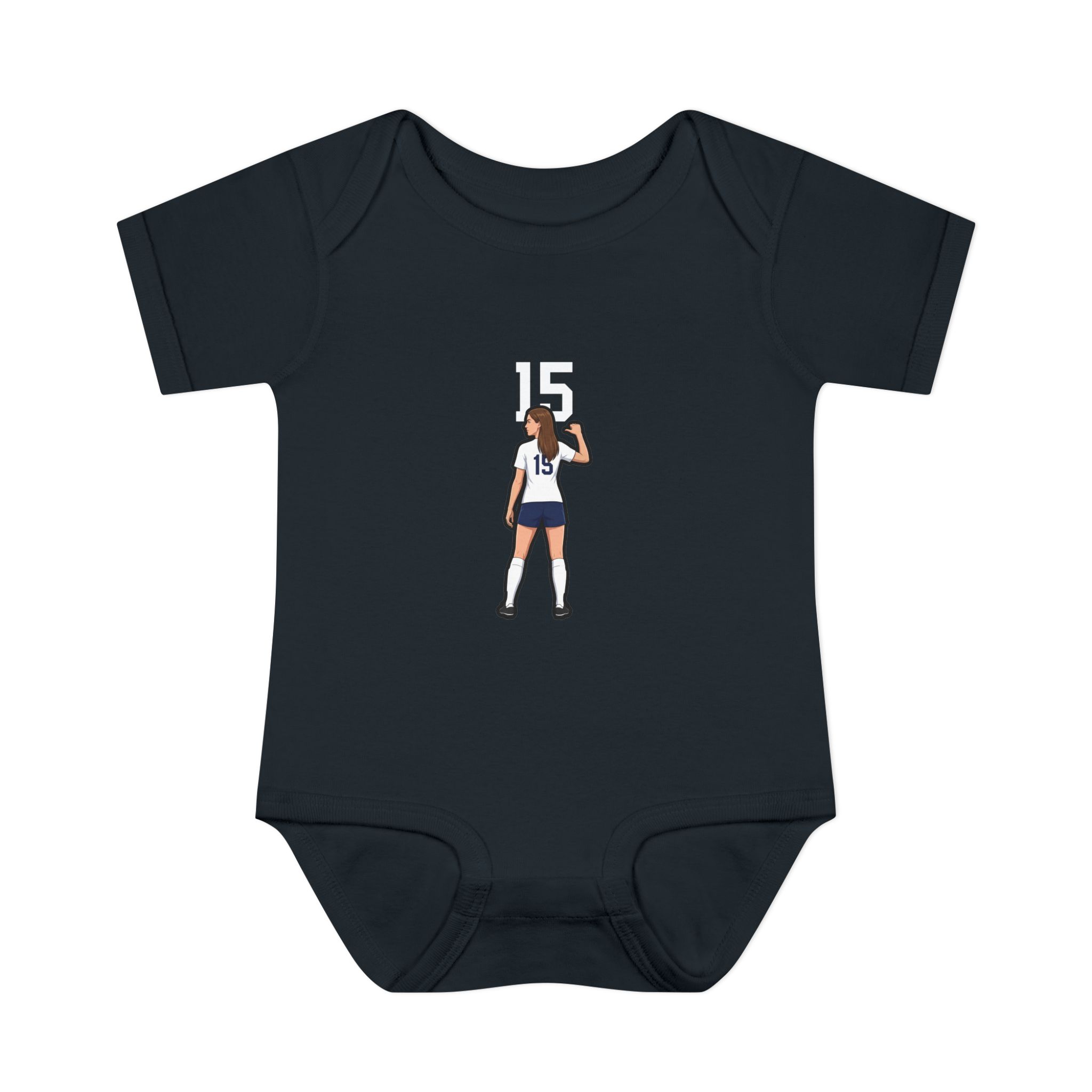 Baby Onesie — character_number_top in Black