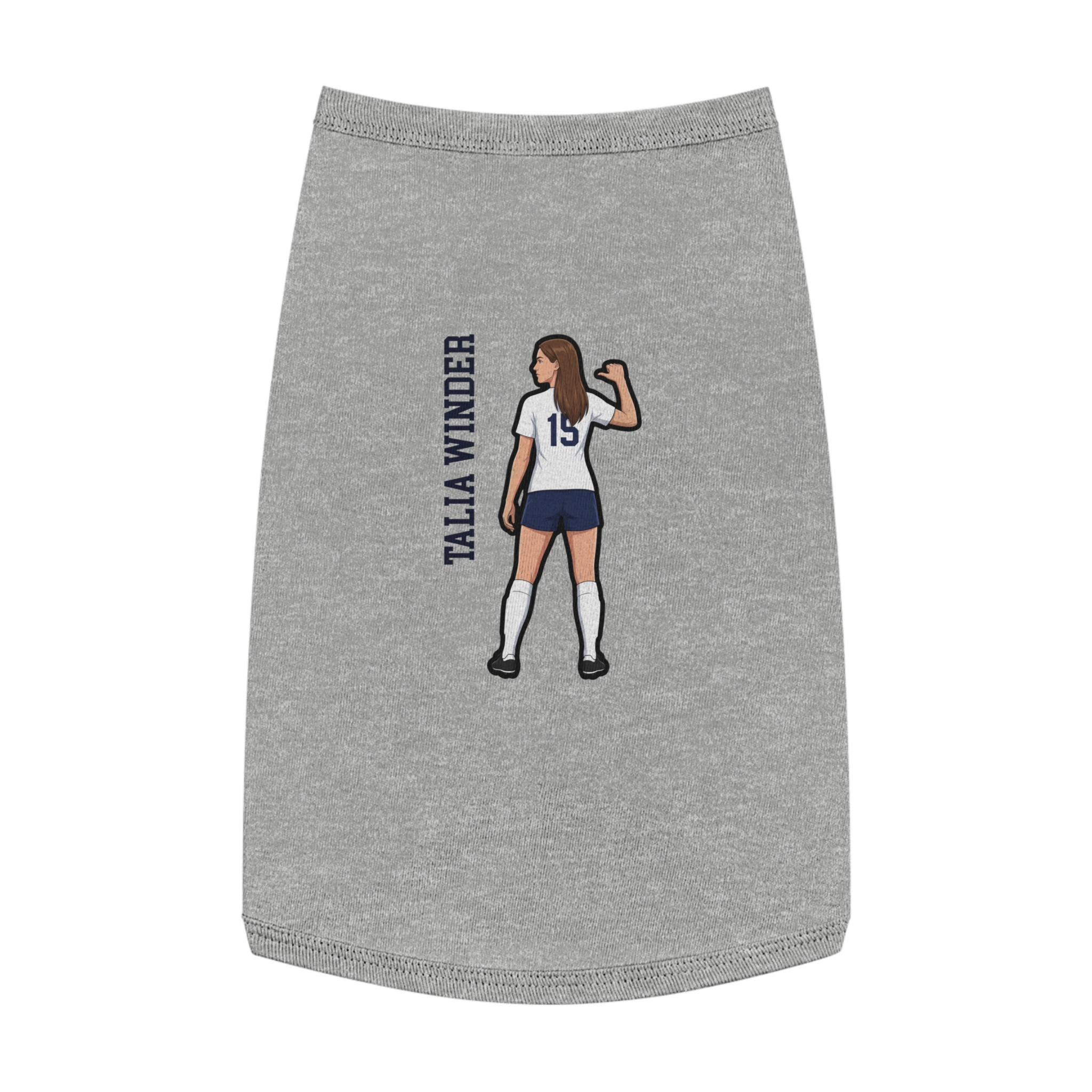 Pet Tank Top — character_name_vertical in White