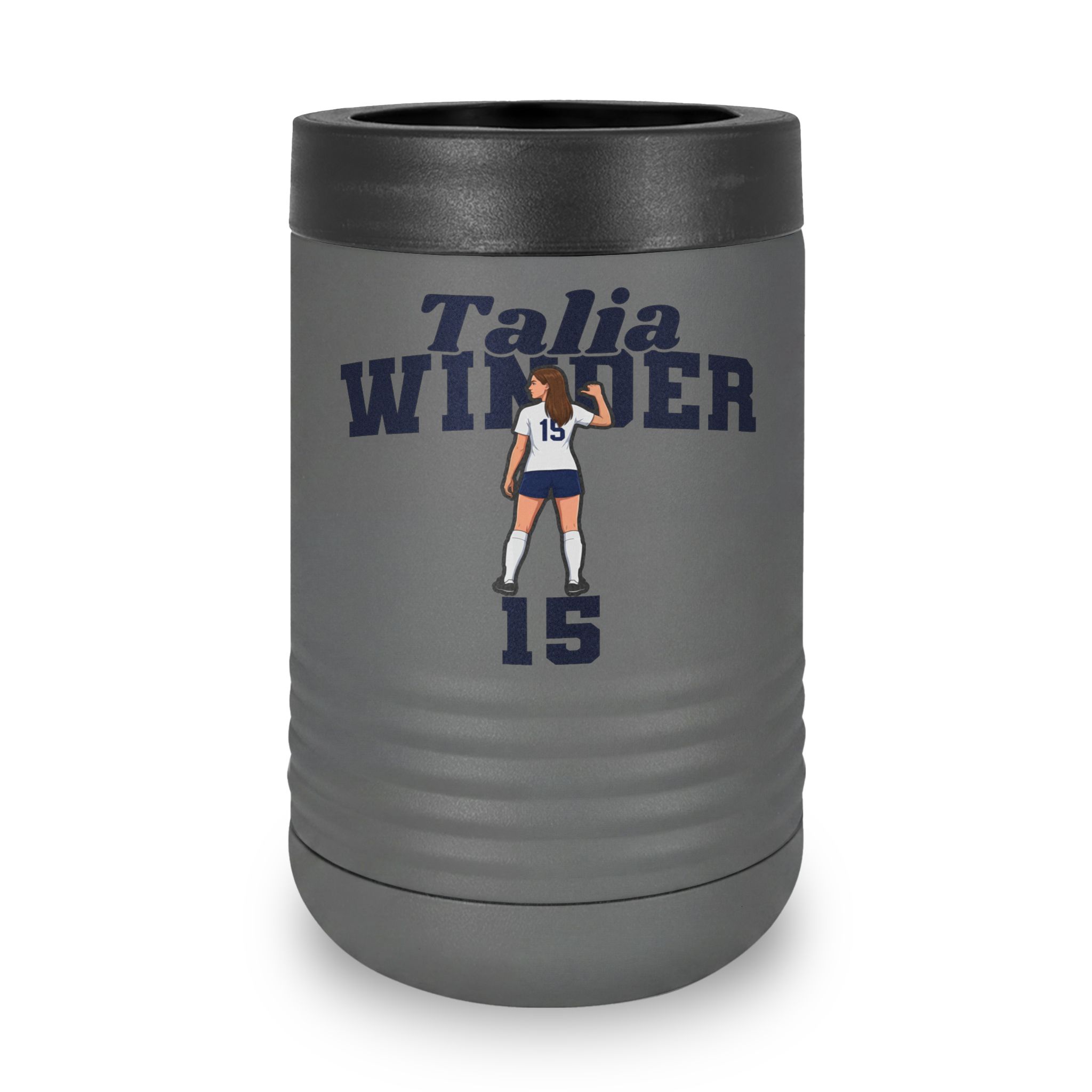 Stainless Can Cooler — character_signature_arch in Grey