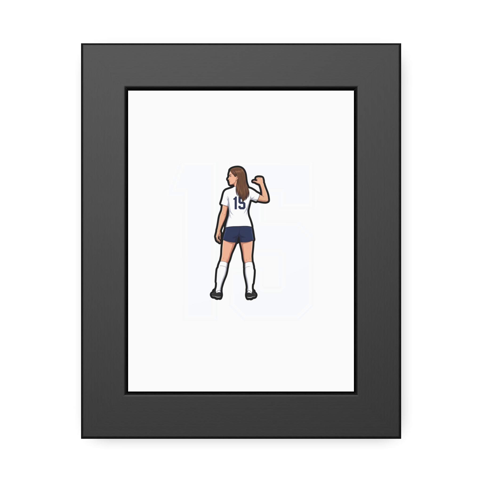 Framed Poster — character_number in Black
