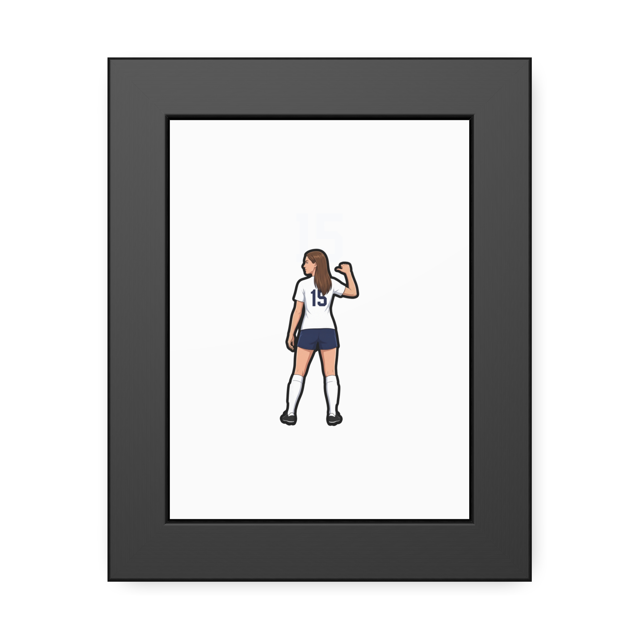Framed Poster — character_number_top in Black