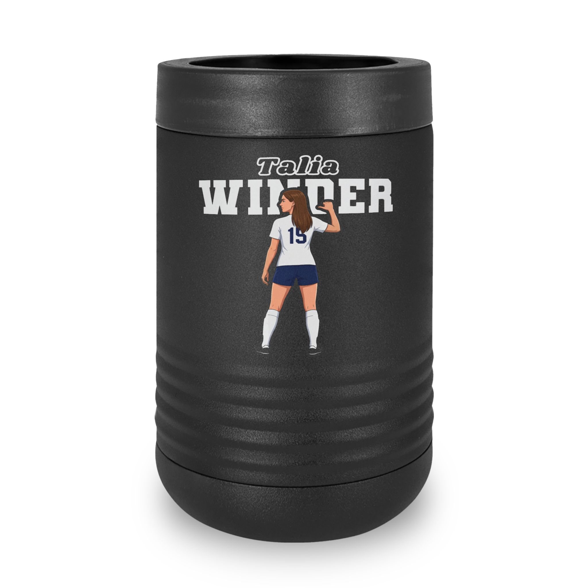 Stainless Can Cooler — character_name_arch in Black