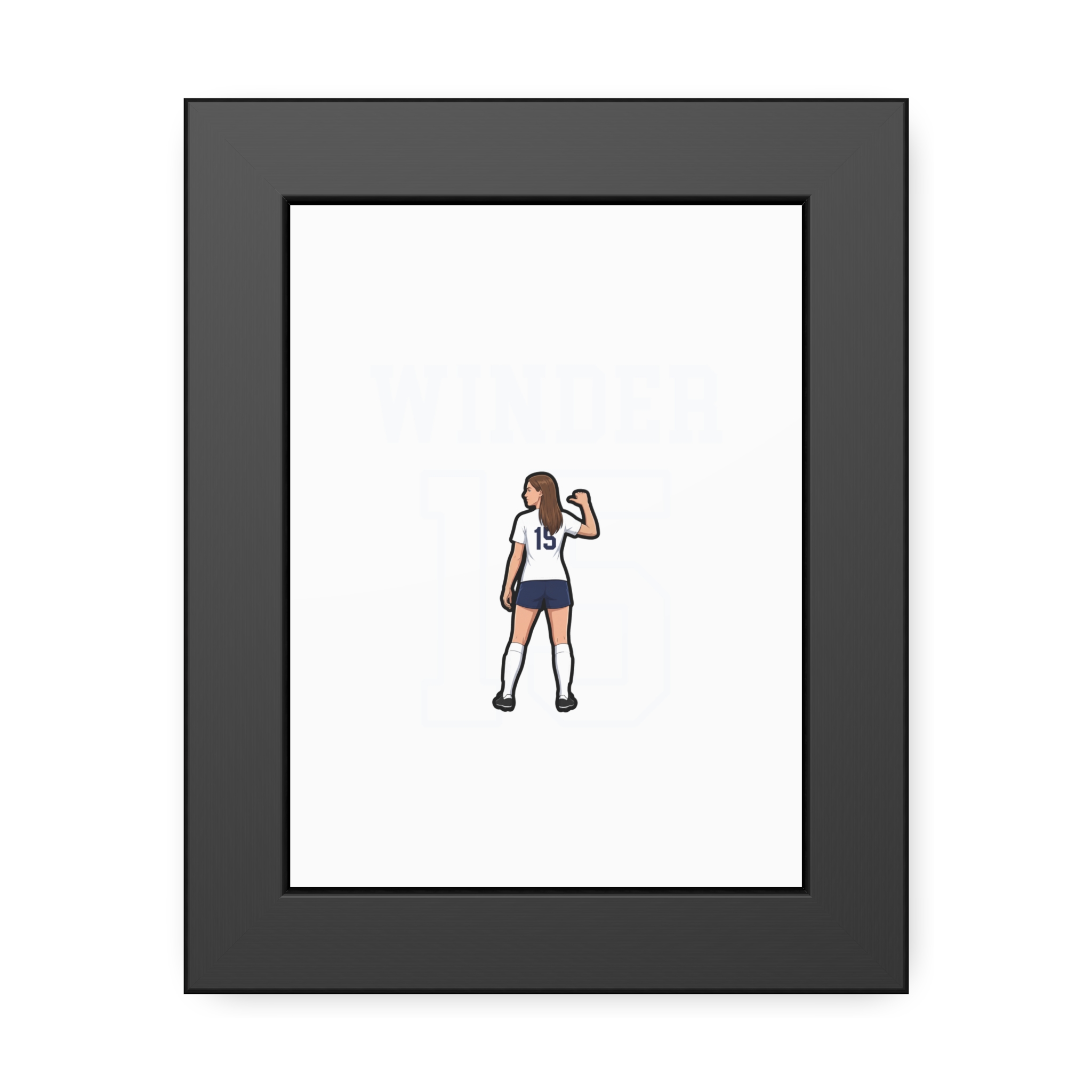 Framed Poster — character_shirsey in Black