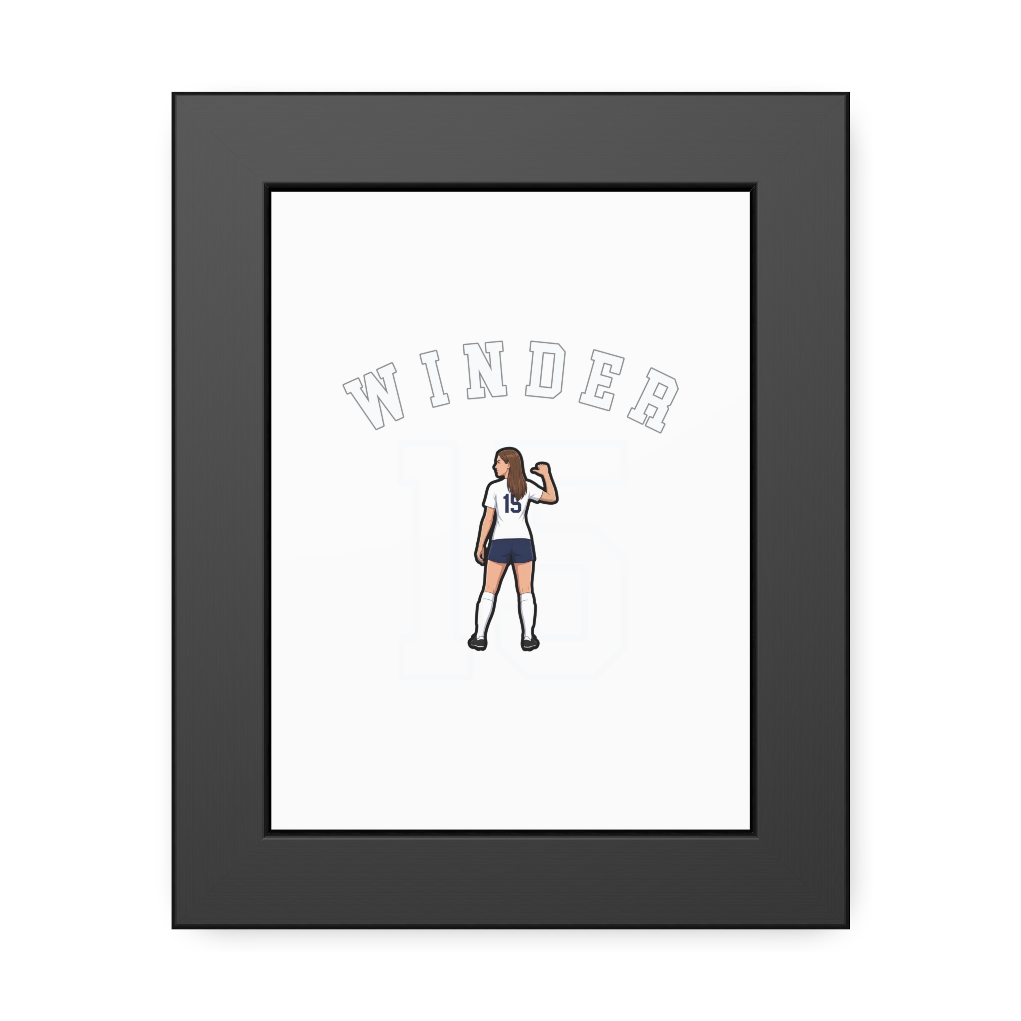 Framed Poster — character_shirsey_arch in Black
