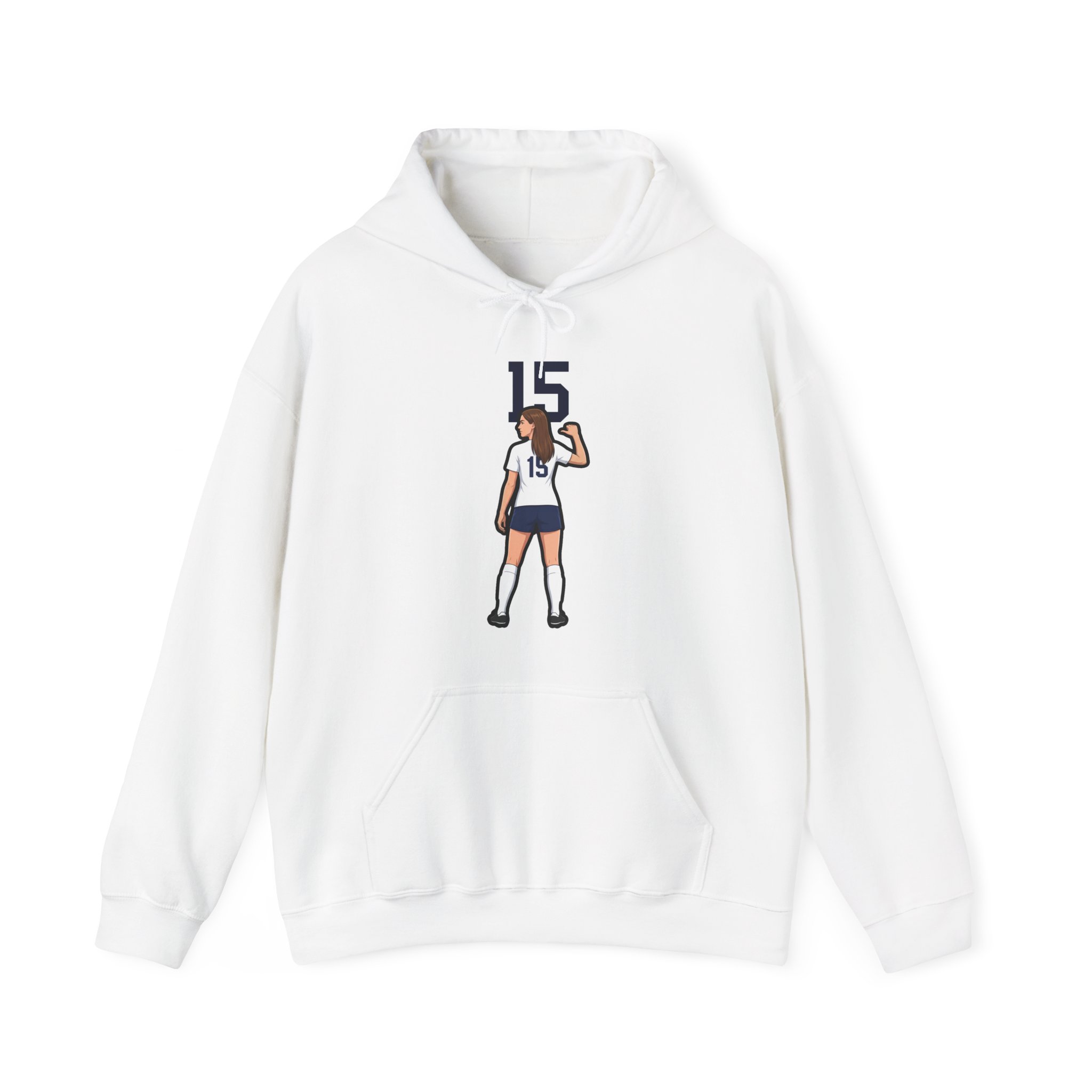 Hoodie — character_number_top in White