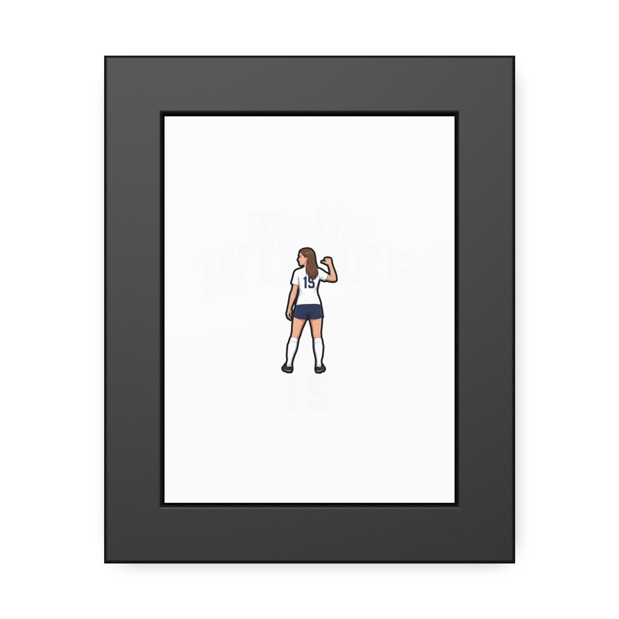 Framed Poster — character_signature_arch in Black