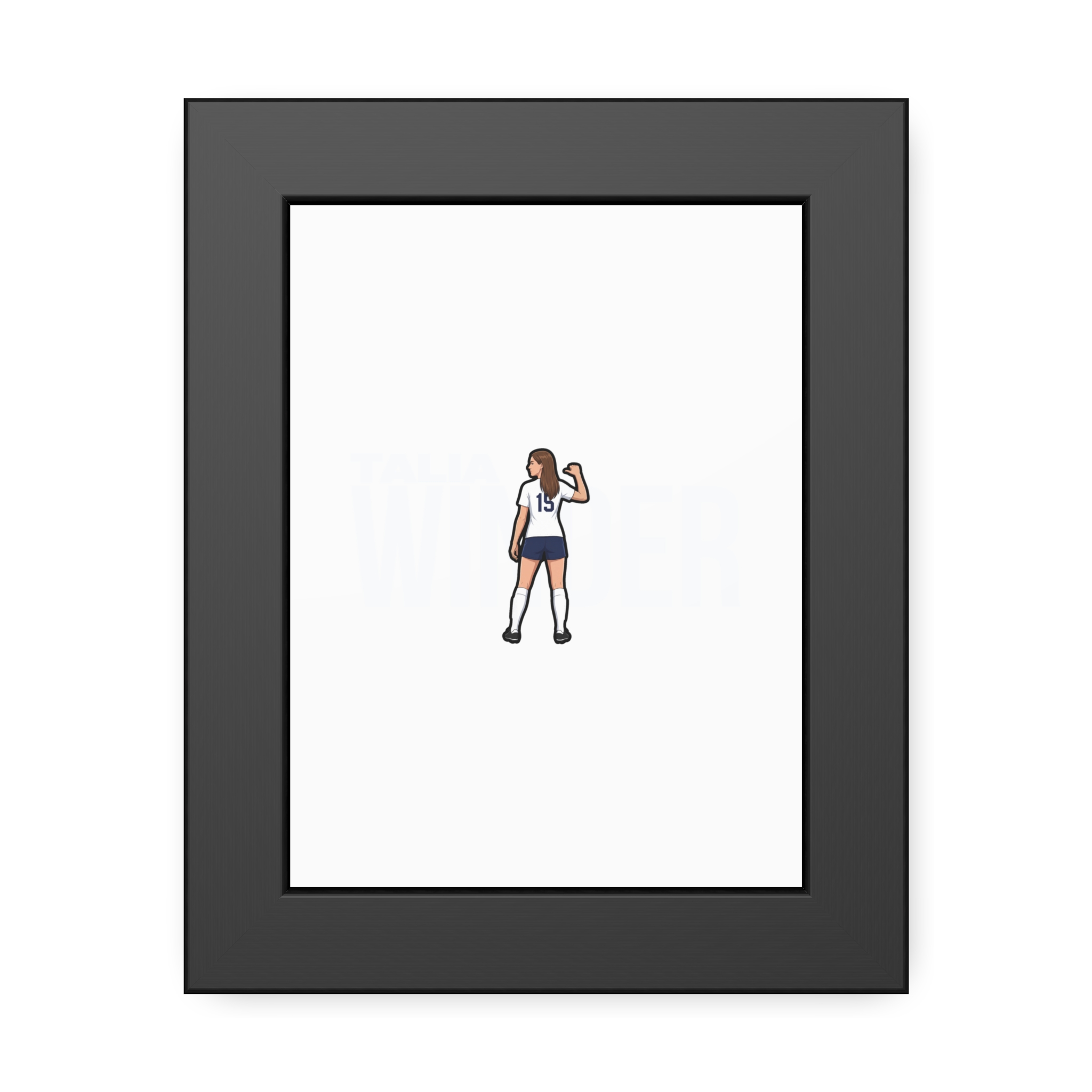 Framed Poster — character_player_name in Black