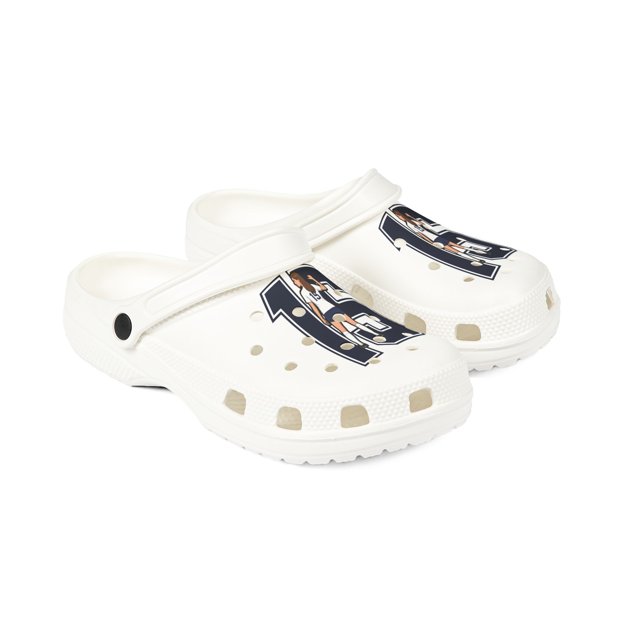 Rubber Clogs — character_number in White