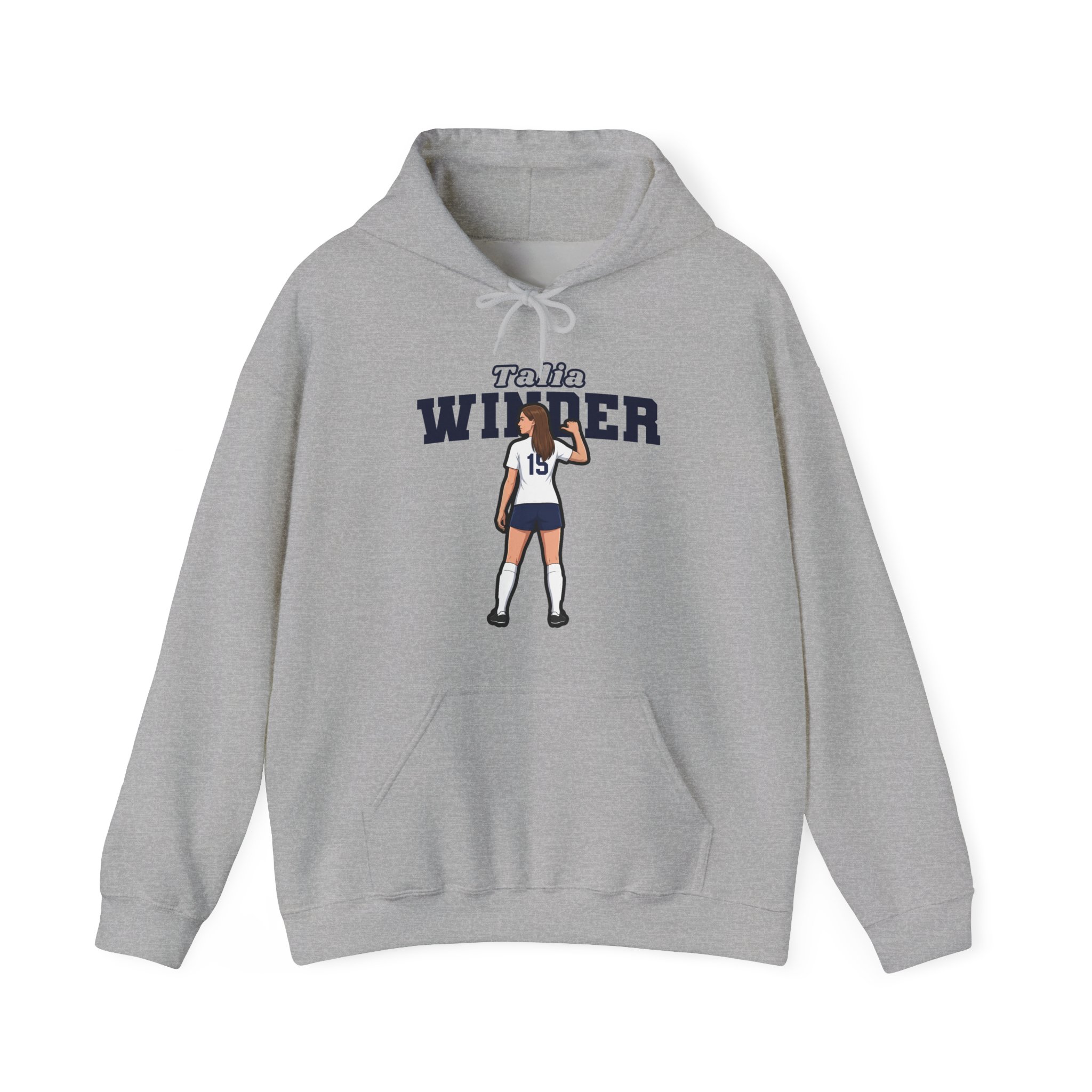 Hoodie — character_name_arch in Grey