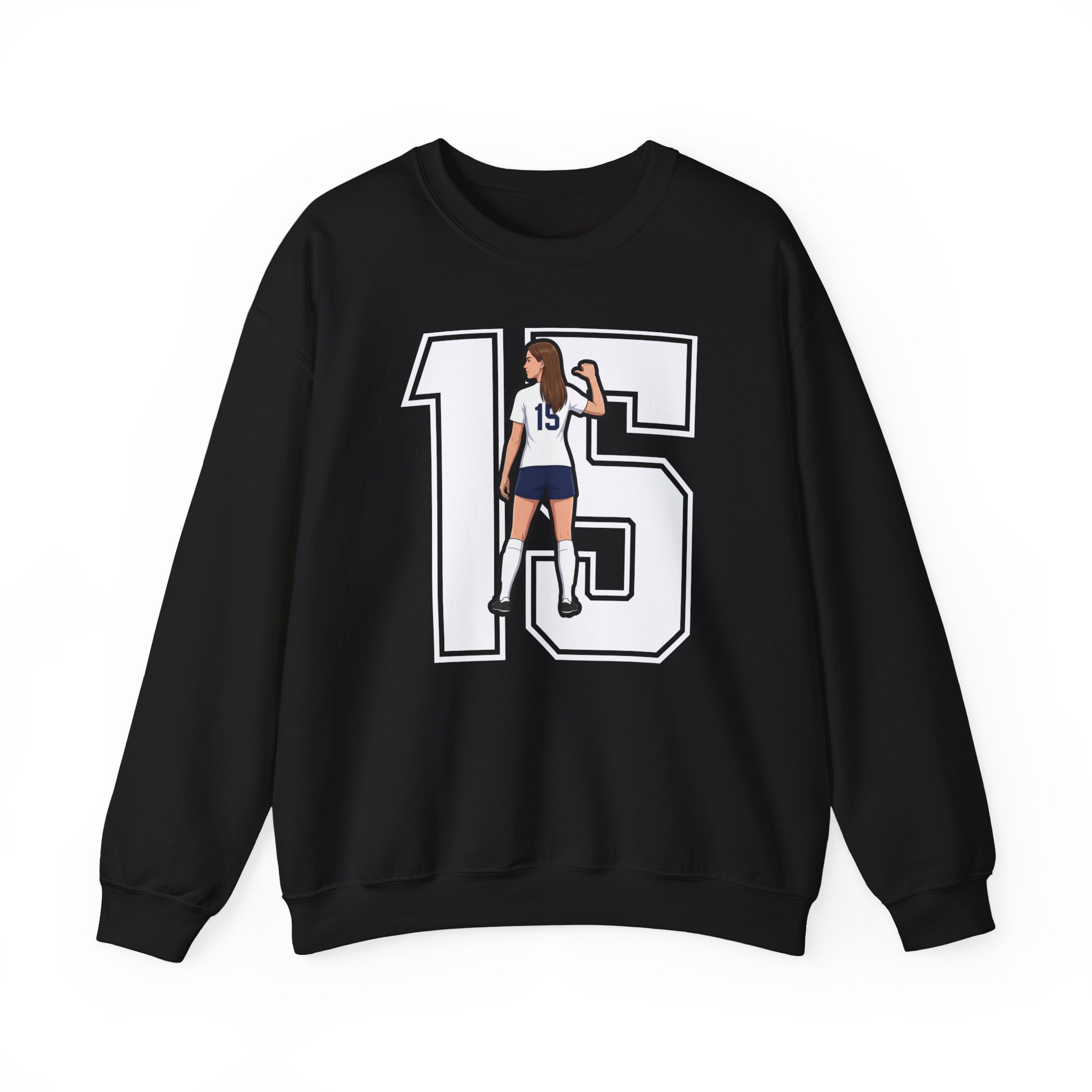 Crewneck Sweatshirt — character_number in Black