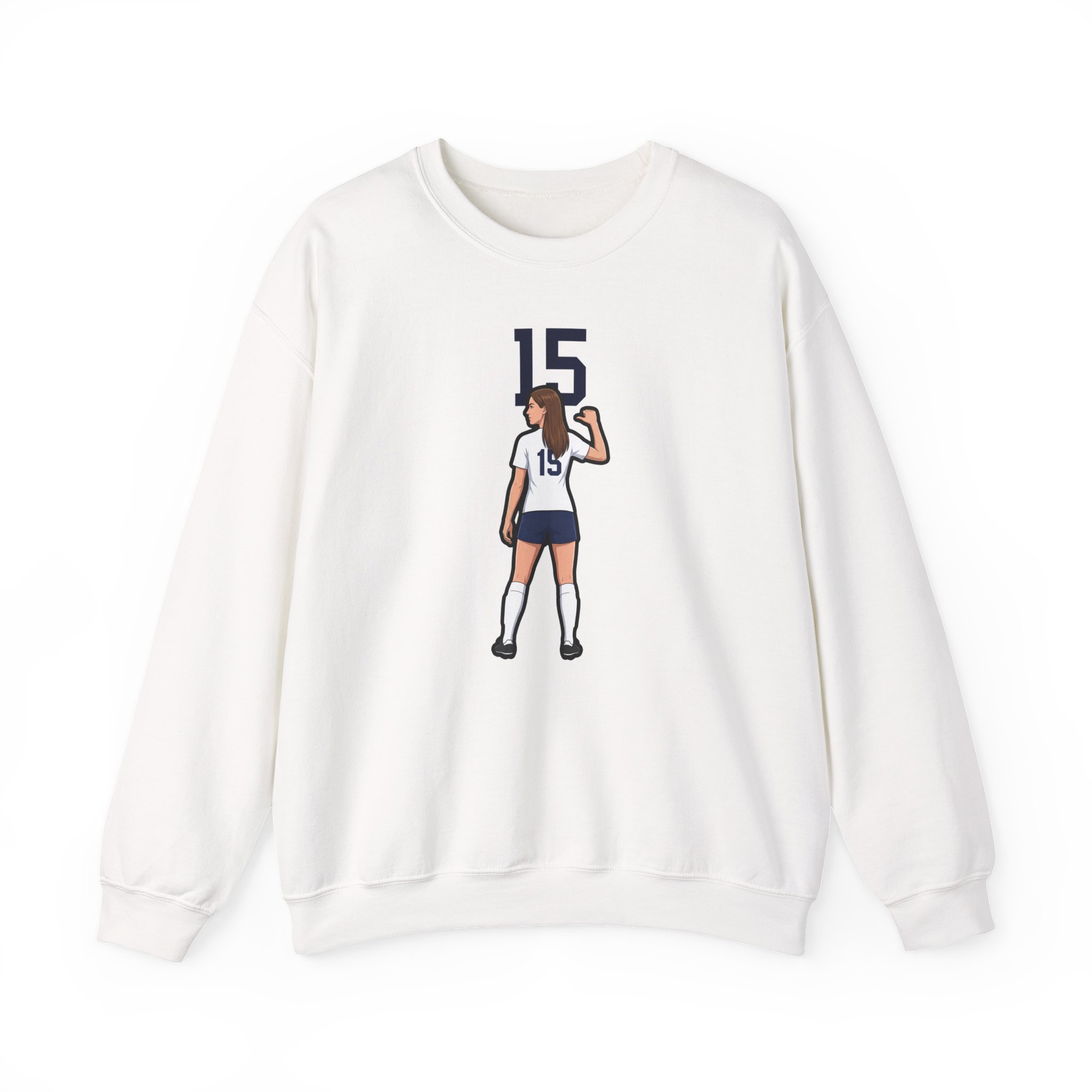 Crewneck Sweatshirt — character_number_top in White