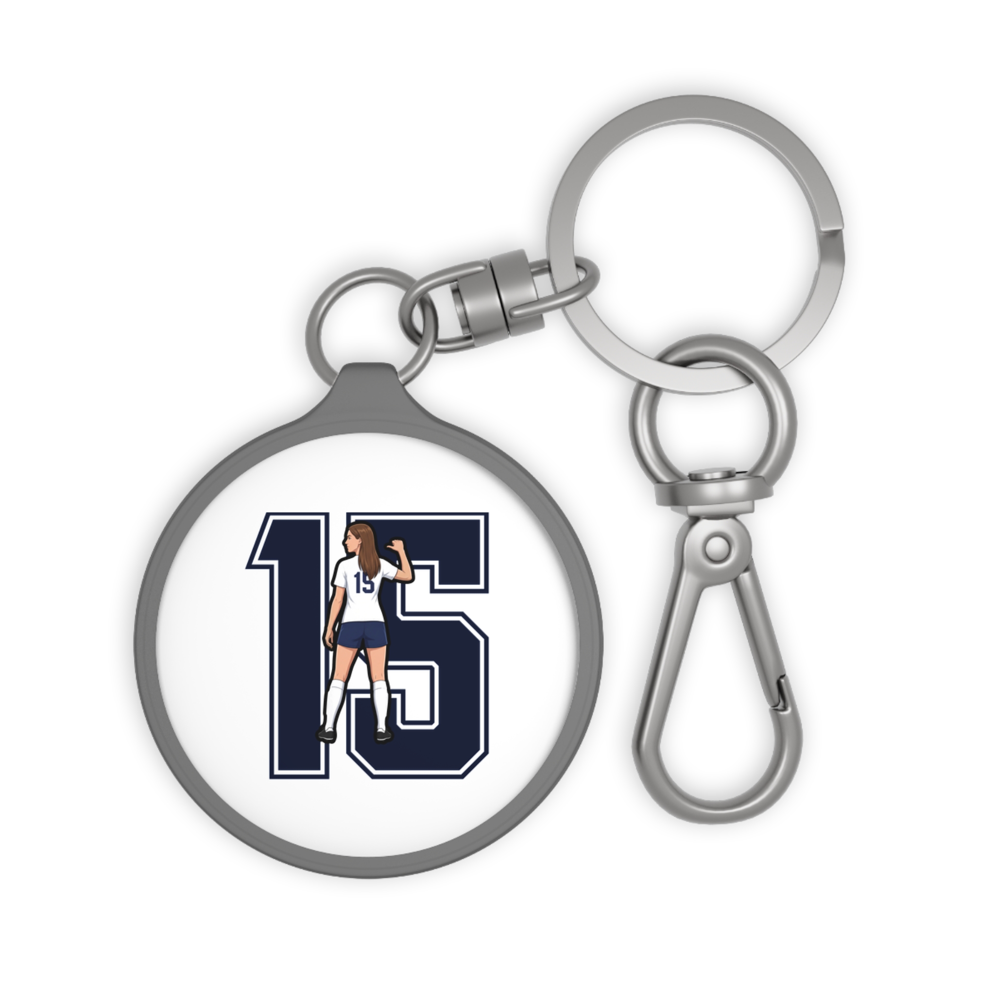 Keychain — character_number in Grey