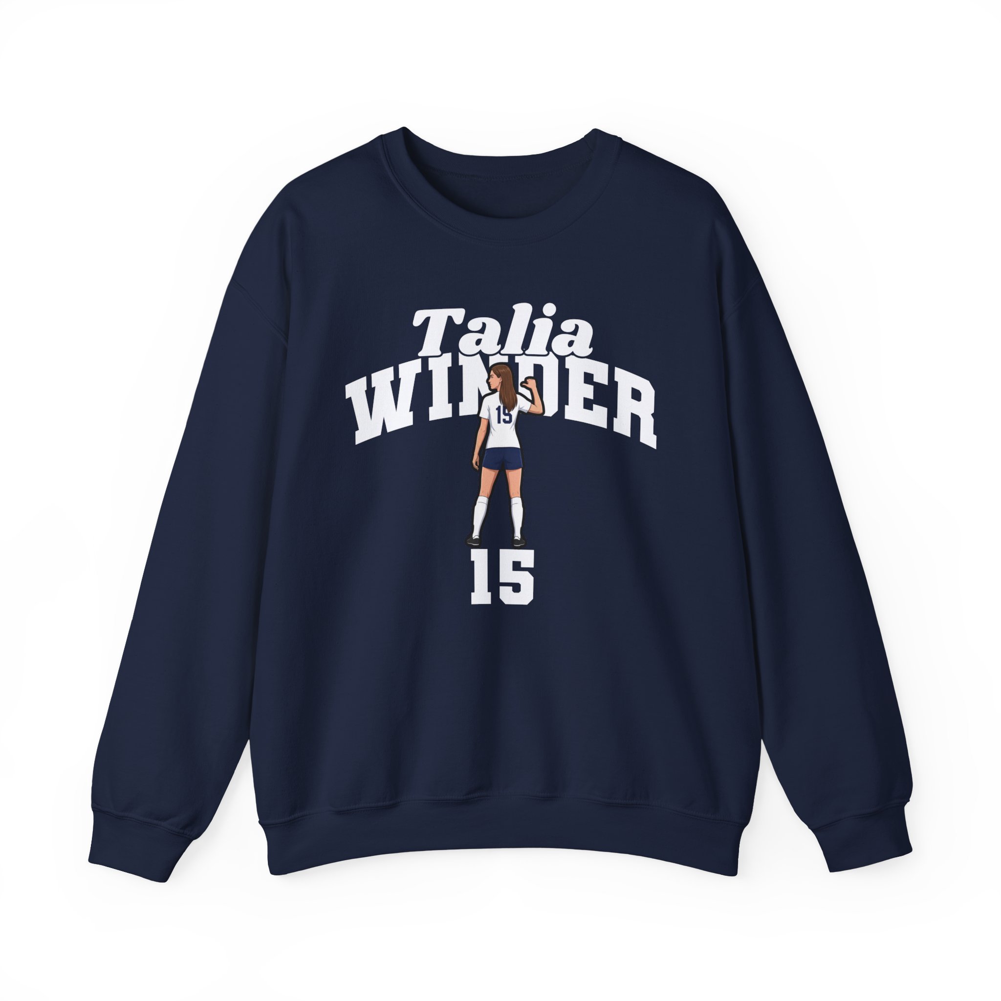 Crewneck Sweatshirt — character_signature_arch in Navy
