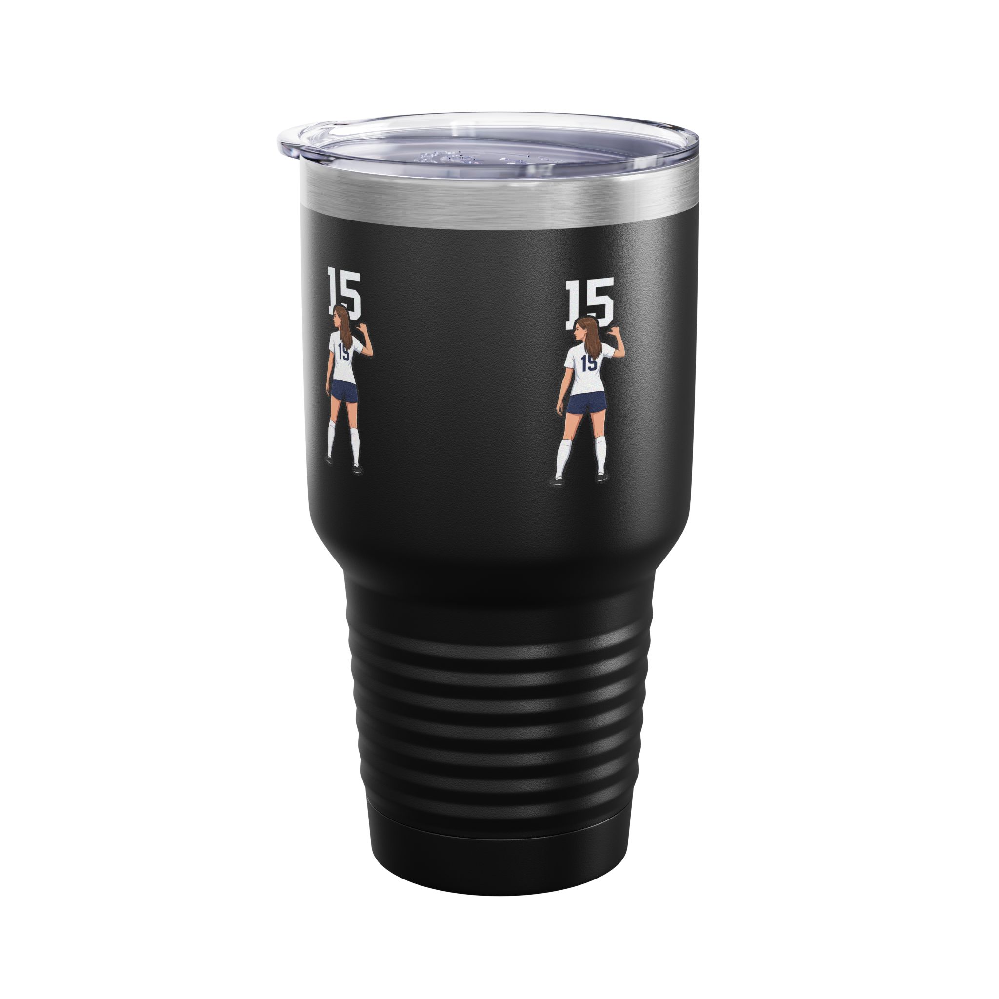 30oz Tumbler — character_number_top in Black