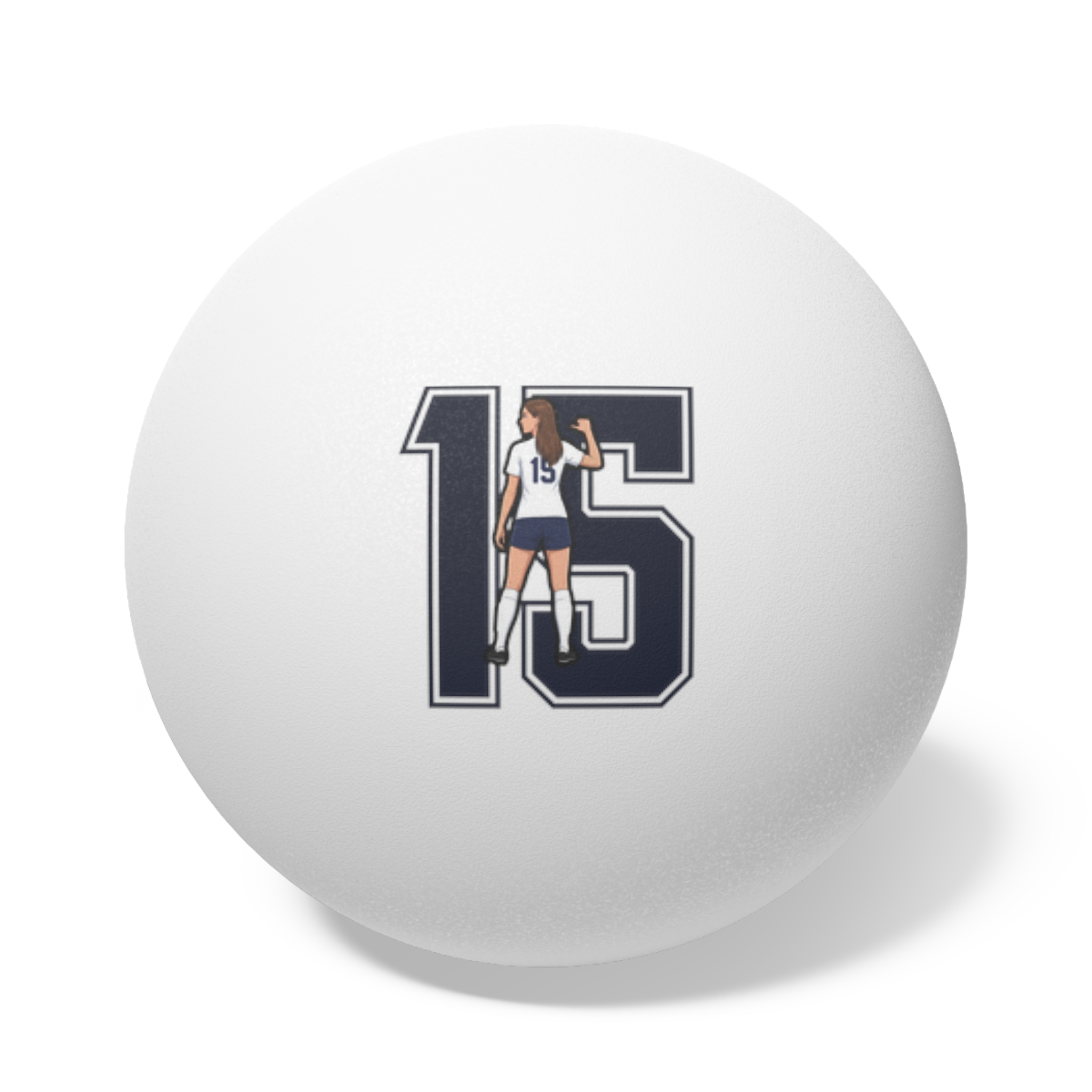 Ping Pong Balls, 6 pcs — character_number in White