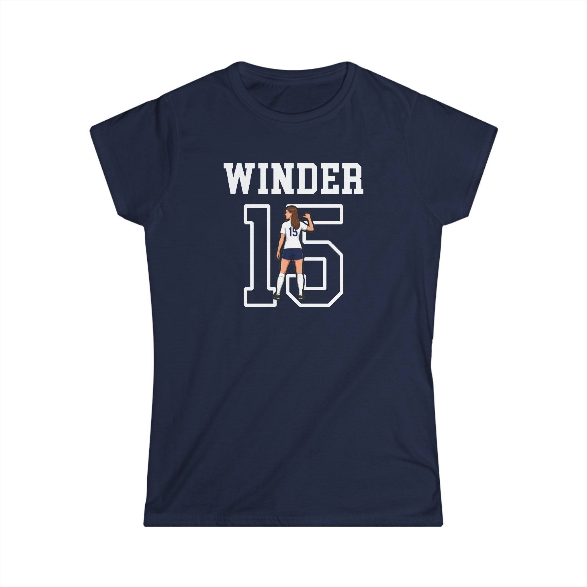 Women's Softstyle Tee — character_shirsey in Navy