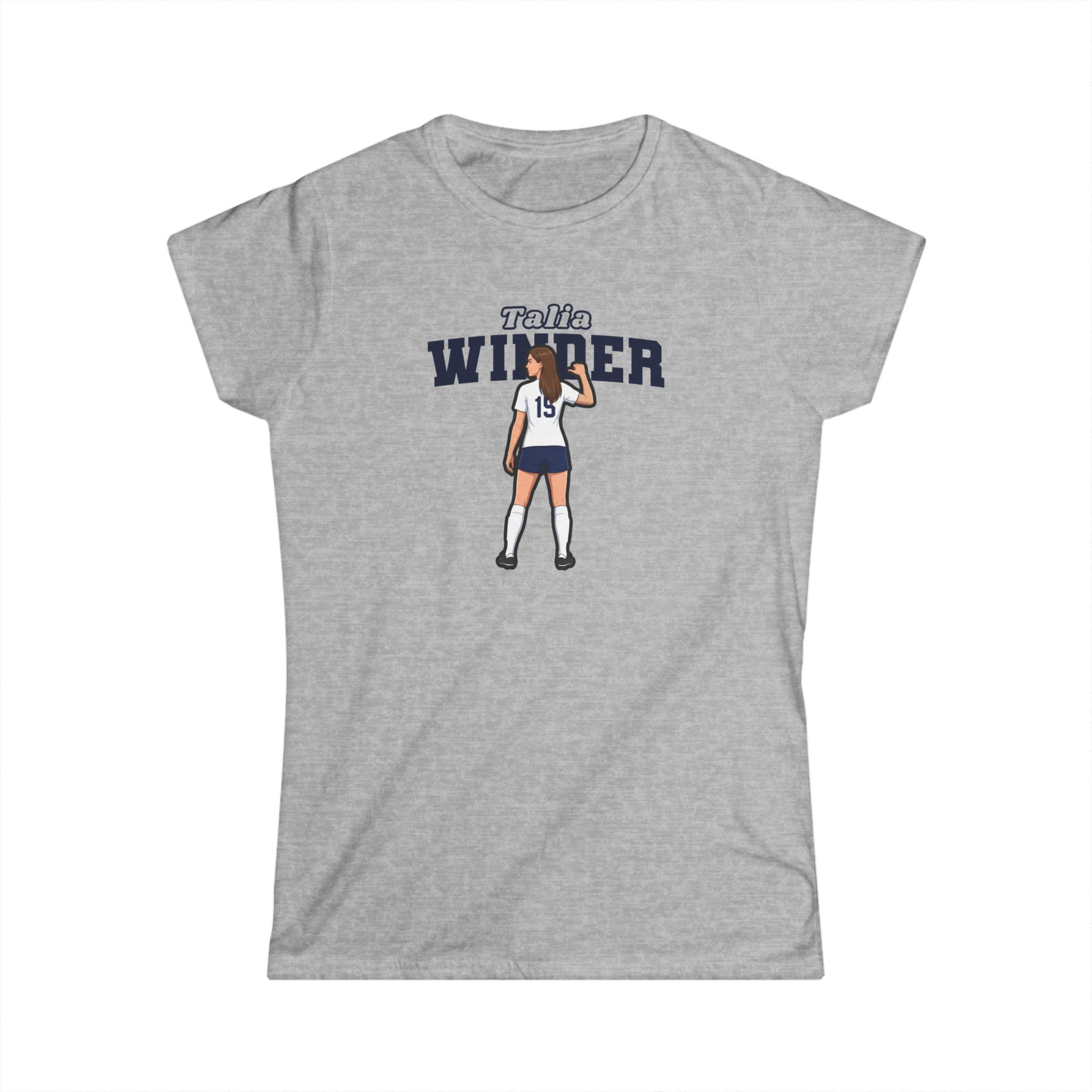 Women's Softstyle Tee — character_name_arch in Grey