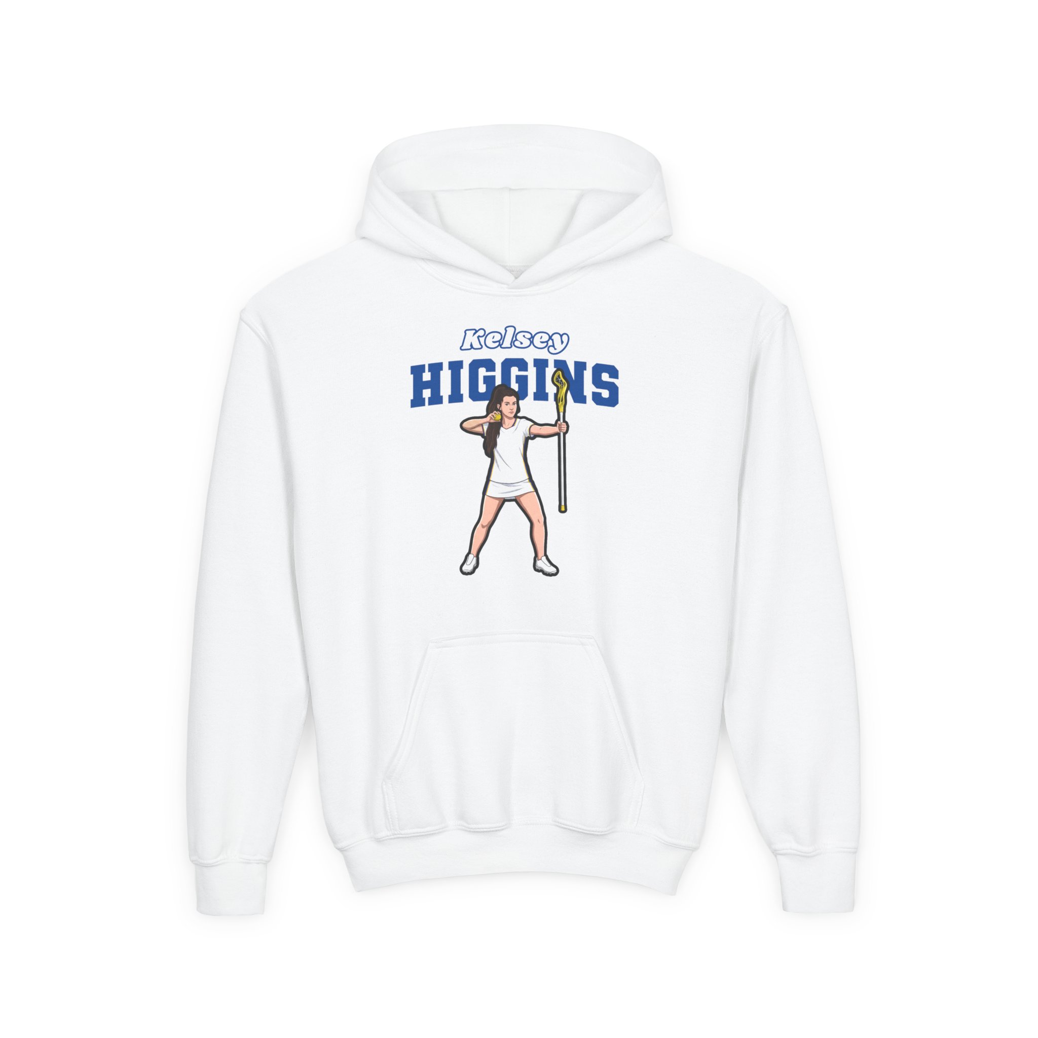 Youth Hoodie — character_name_arch in White