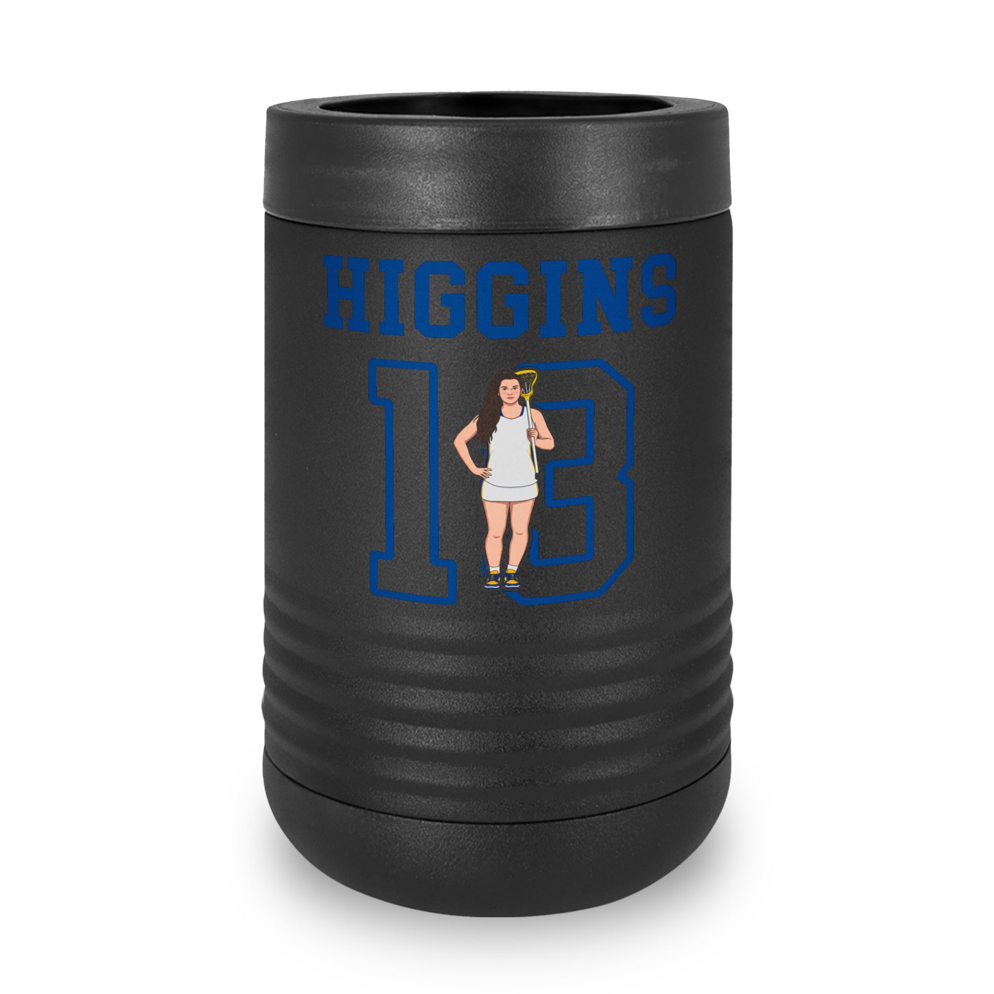 Stainless Can Cooler — character_shirsey in Black