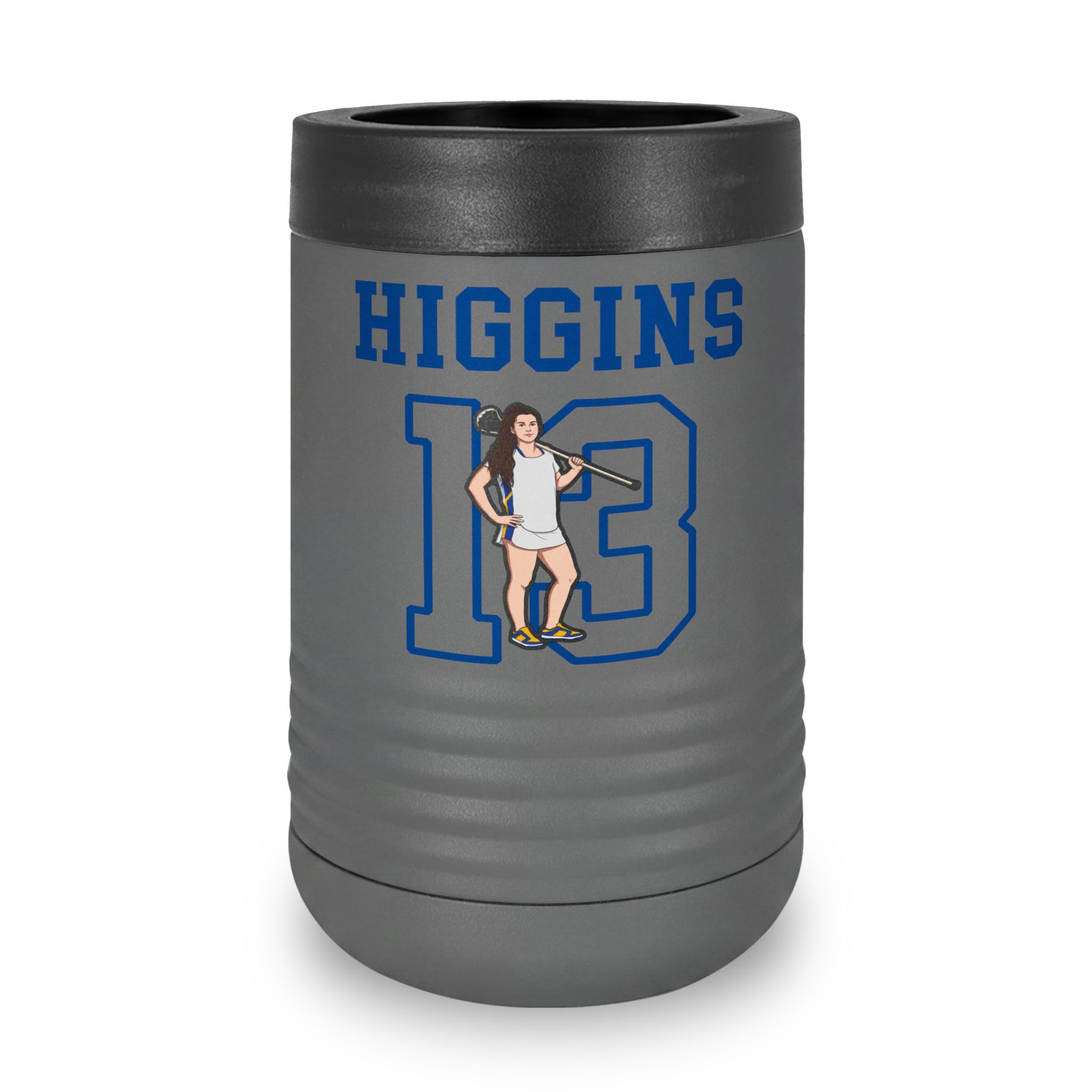 Stainless Can Cooler — character_shirsey in Grey