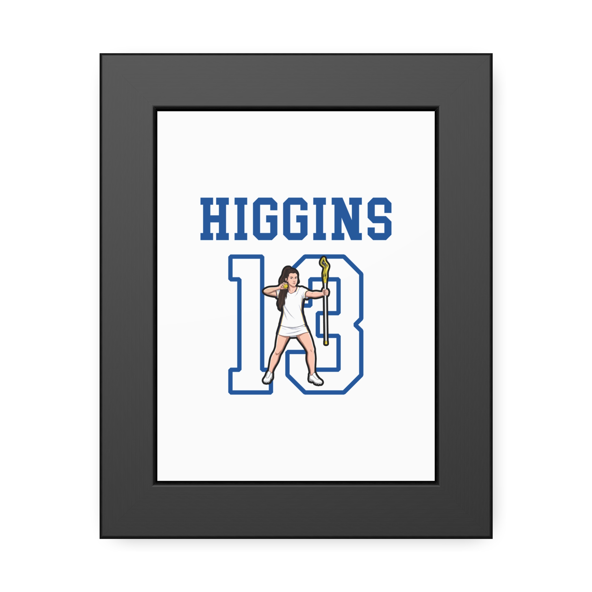 Framed Poster — character_shirsey in Black