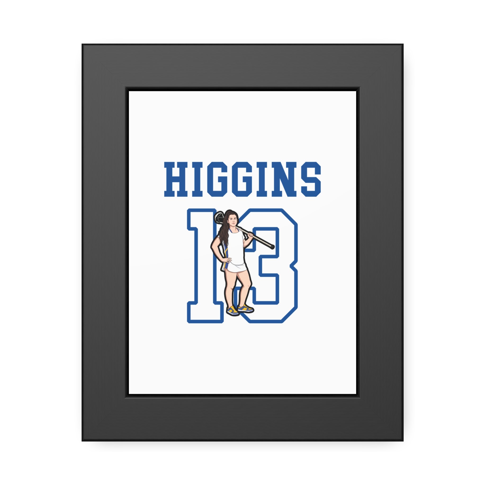 Framed Poster — character_shirsey in Black