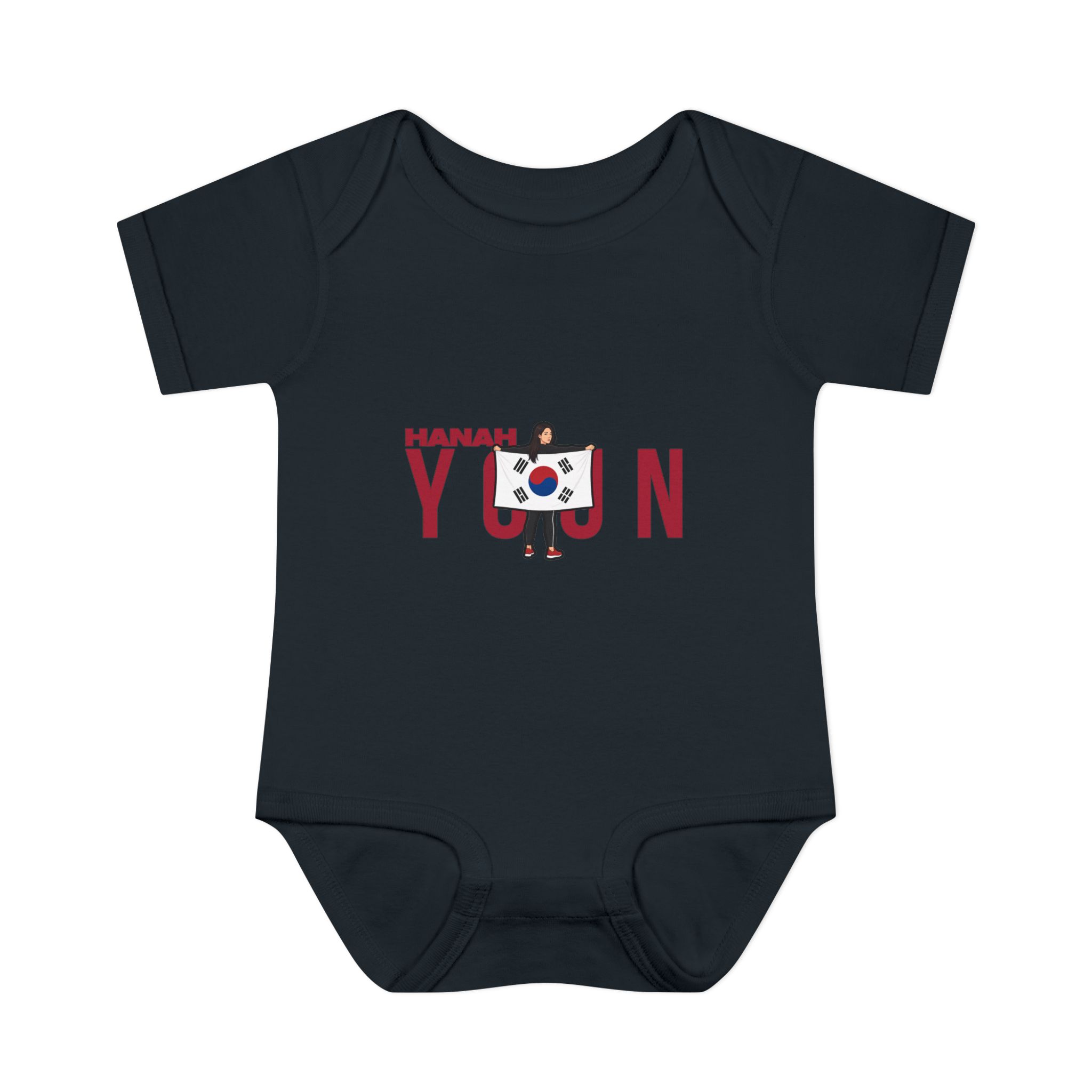 Baby Onesie — character_player_name in Black