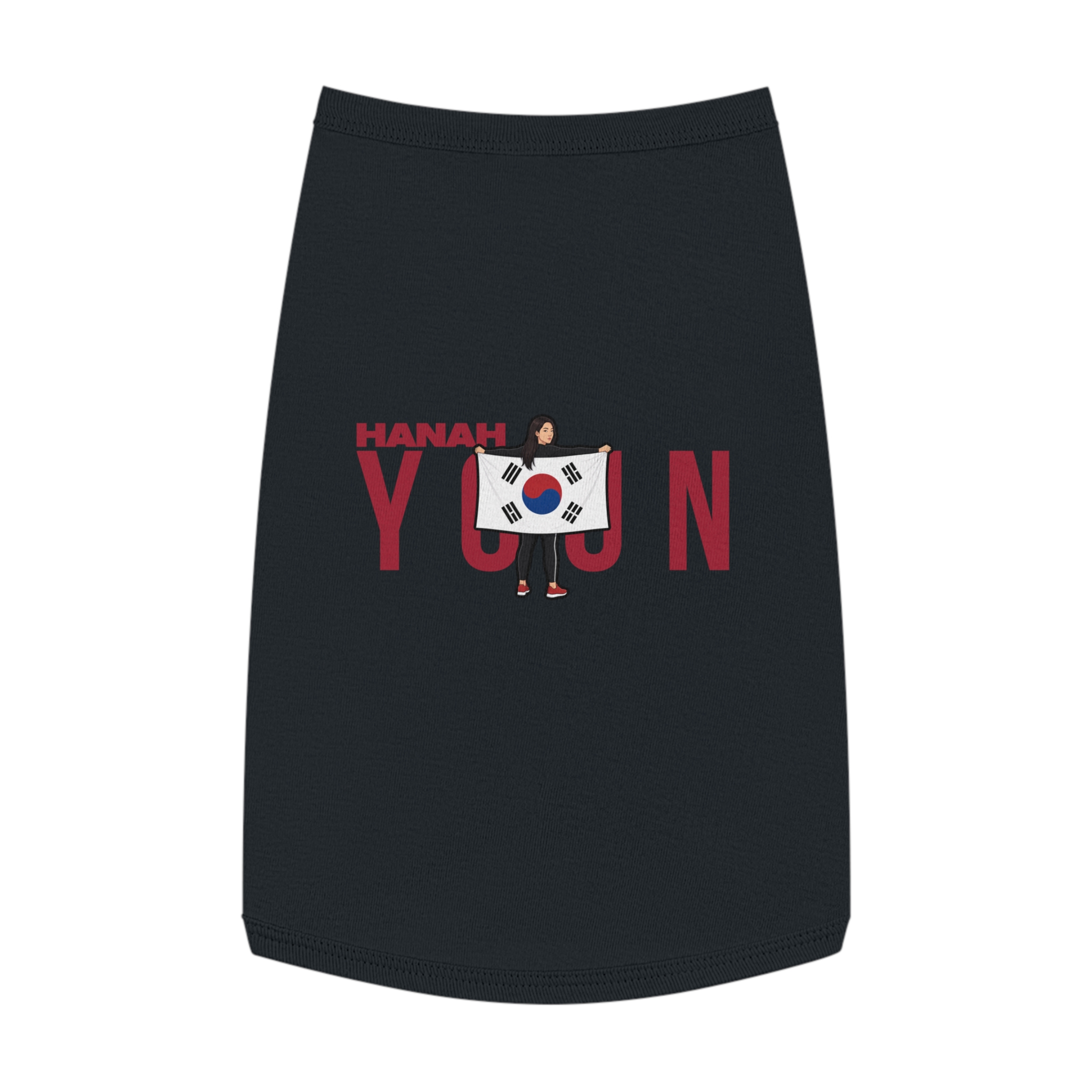 Pet Tank Top — character_player_name in Black