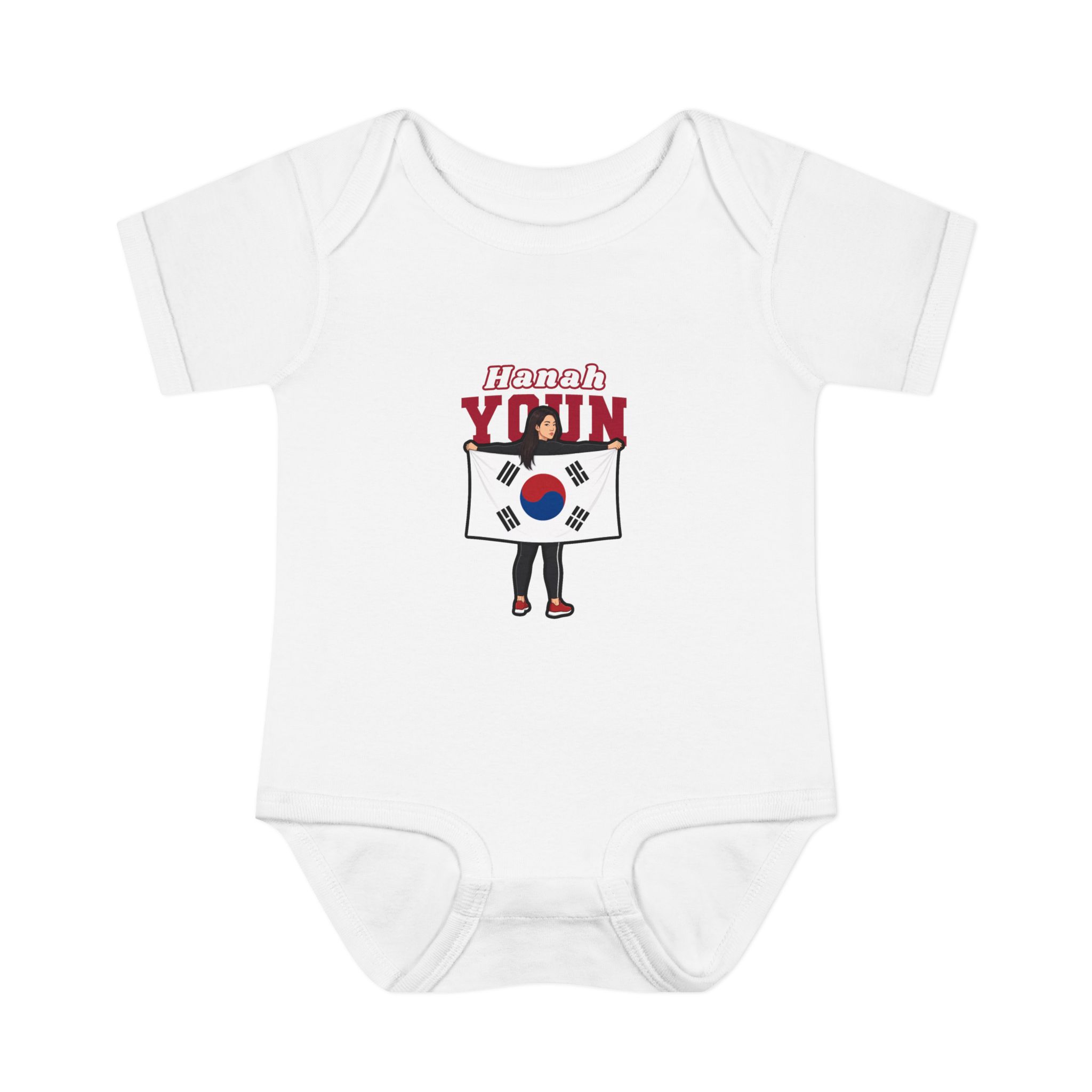 Baby Onesie — character_name_arch in White