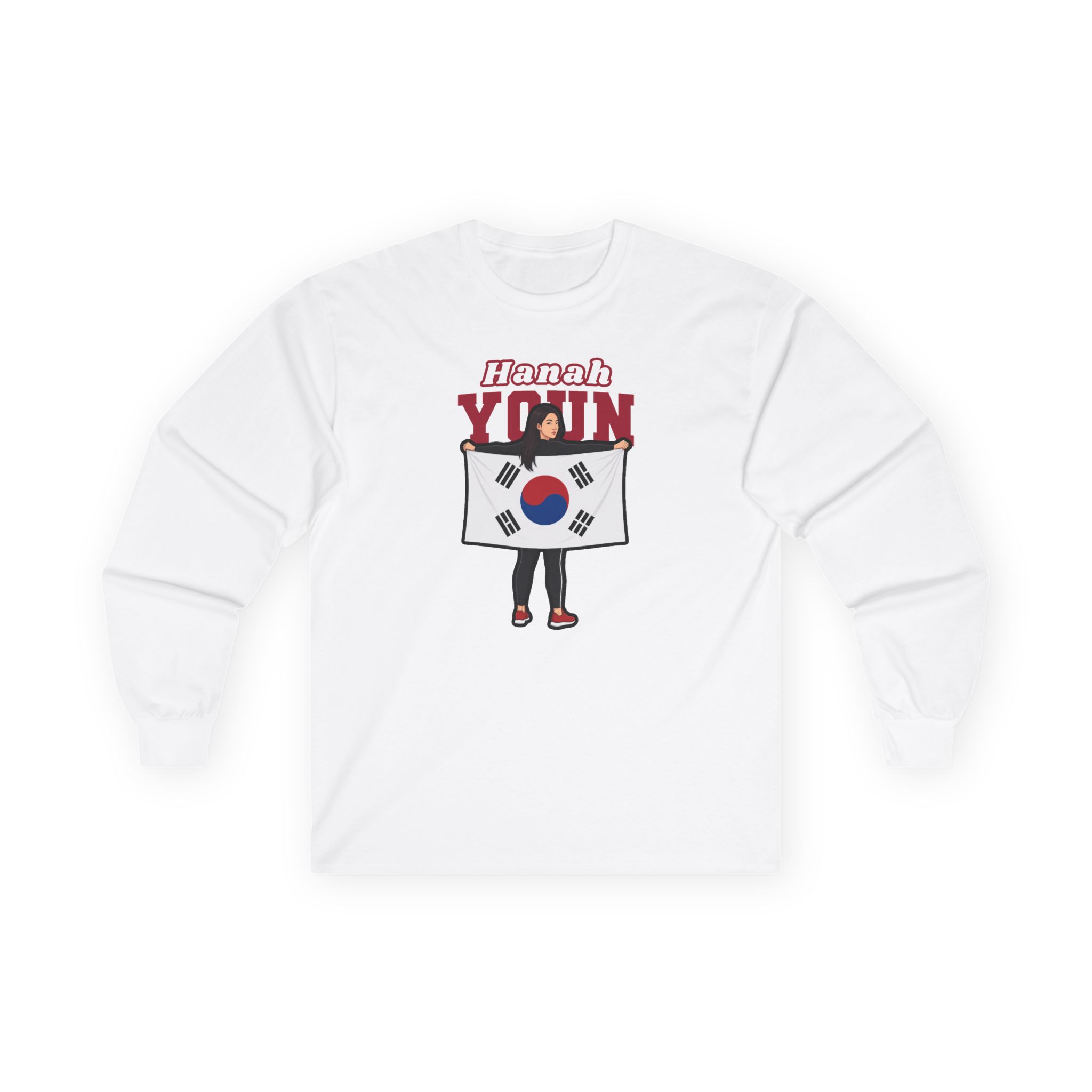 Long Sleeve Tee — character_name_arch in White