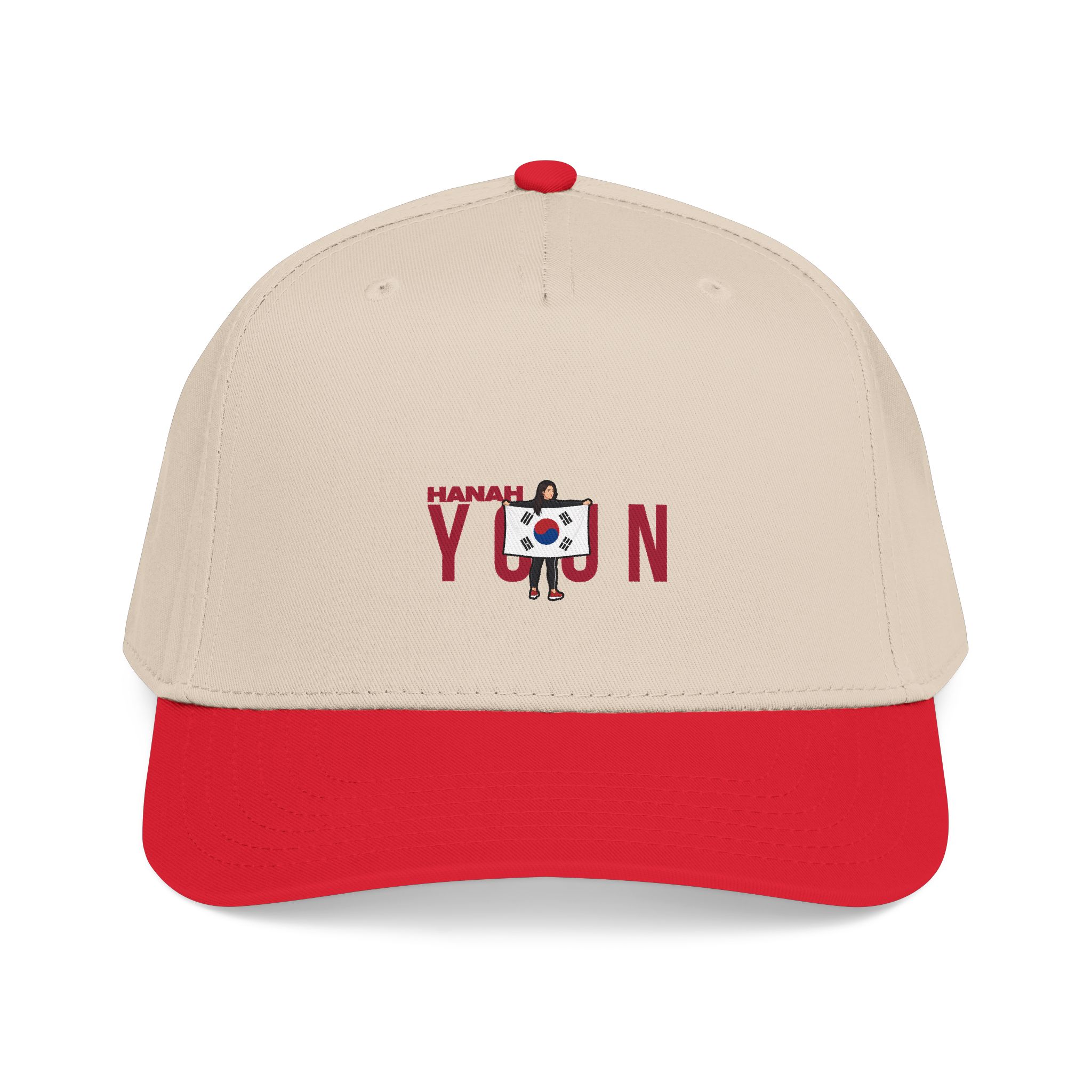 Baseball Cap — character_player_name in Red / Natural