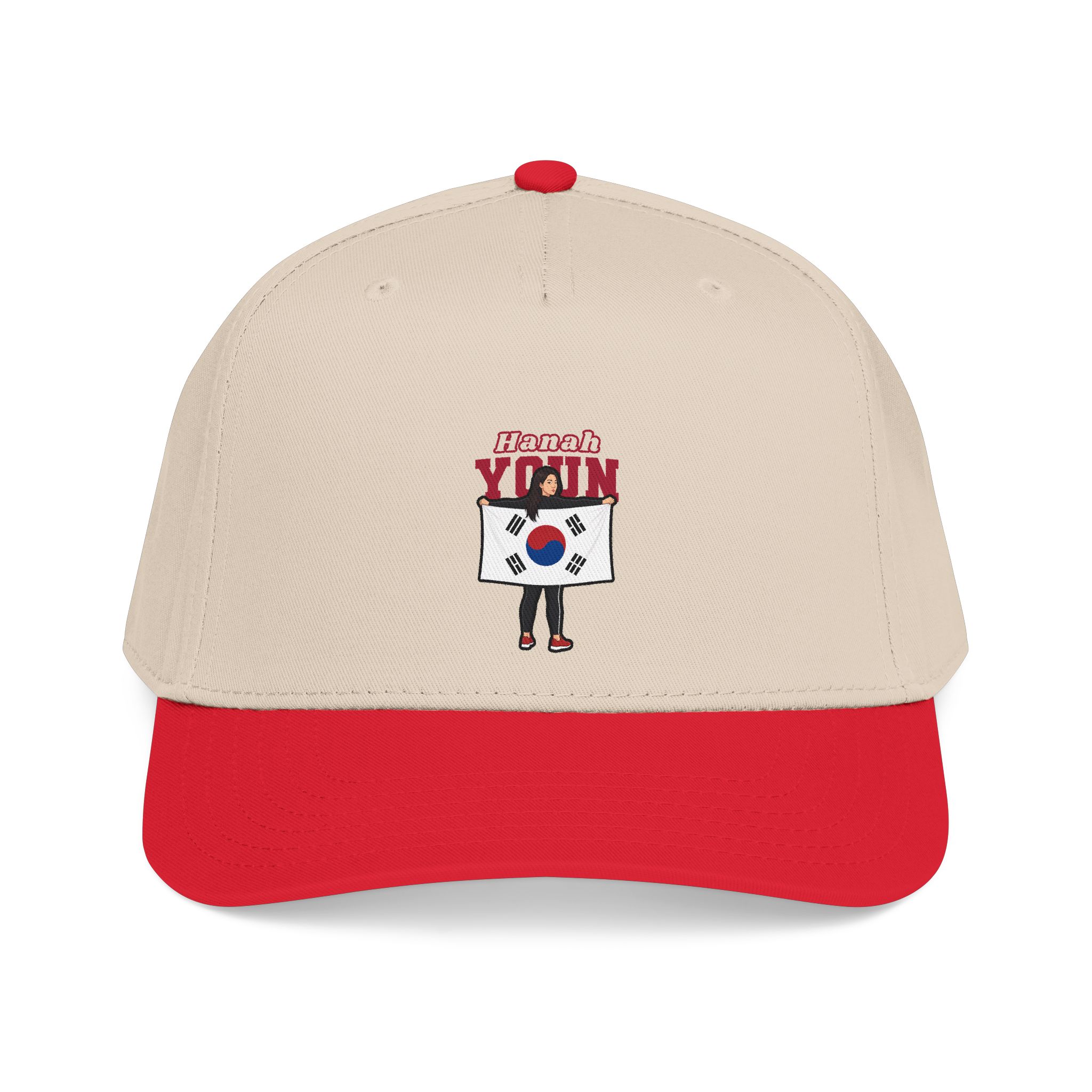 Baseball Cap — character_name_arch in Red / Natural