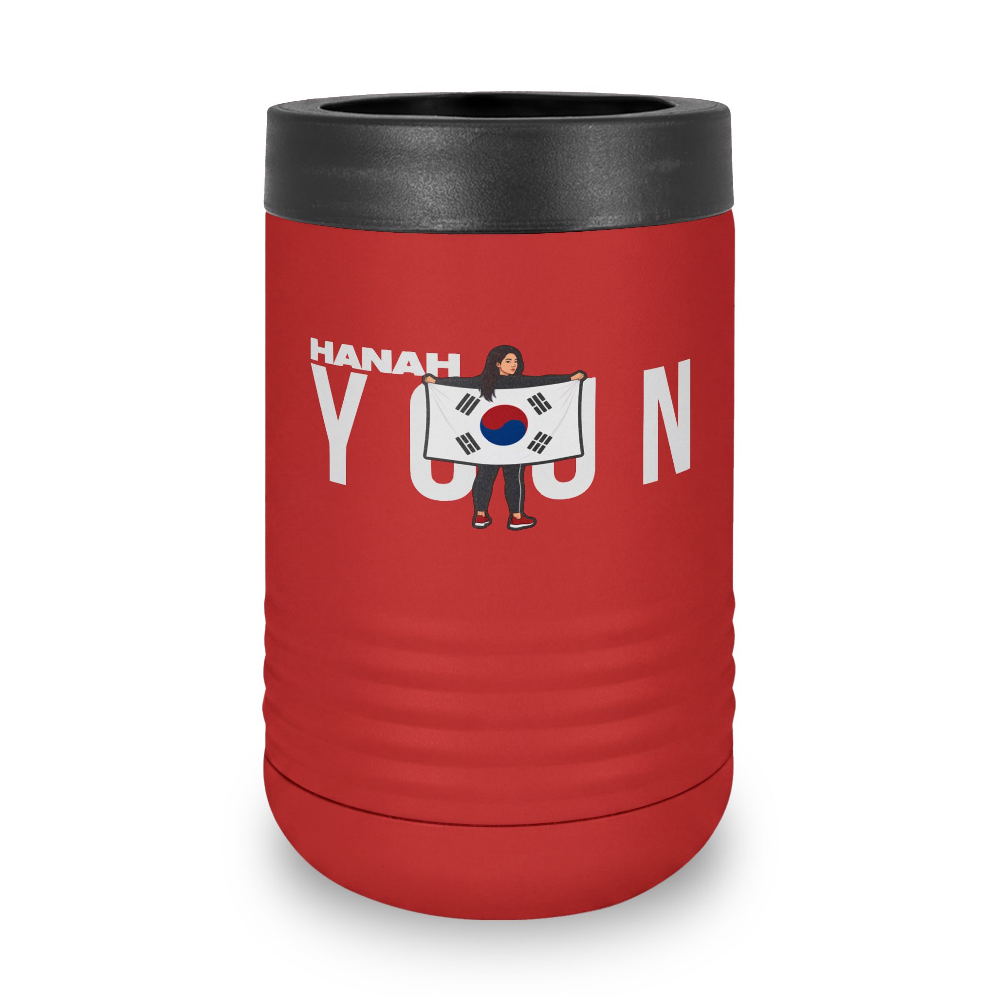 Stainless Can Cooler — character_player_name in Red