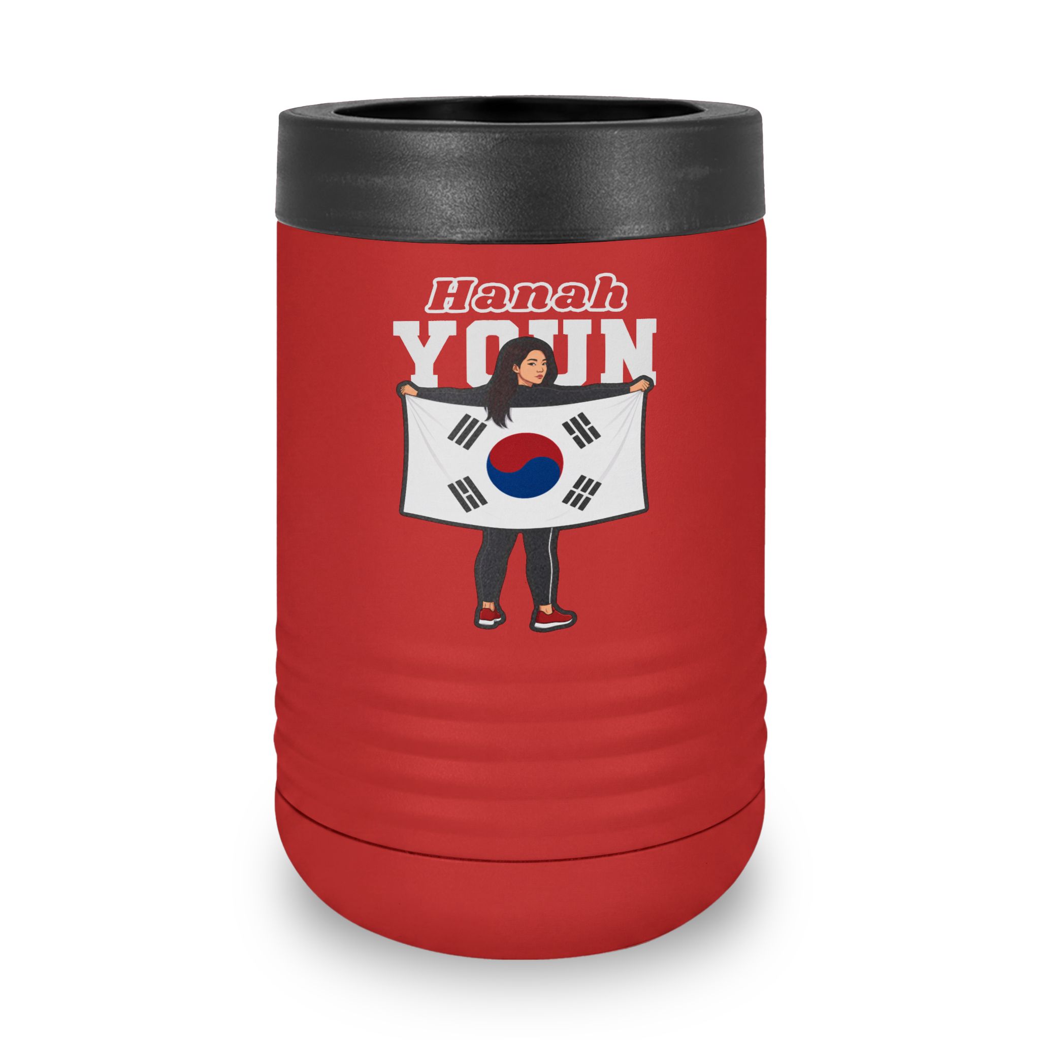 Stainless Can Cooler — character_name_arch in Red