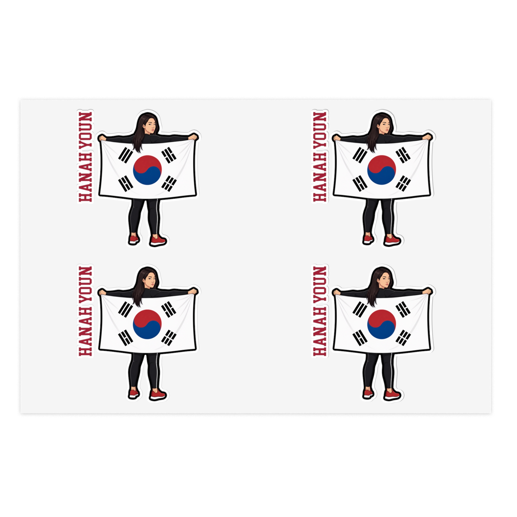 Sticker Sheet — character_name_vertical in Classic