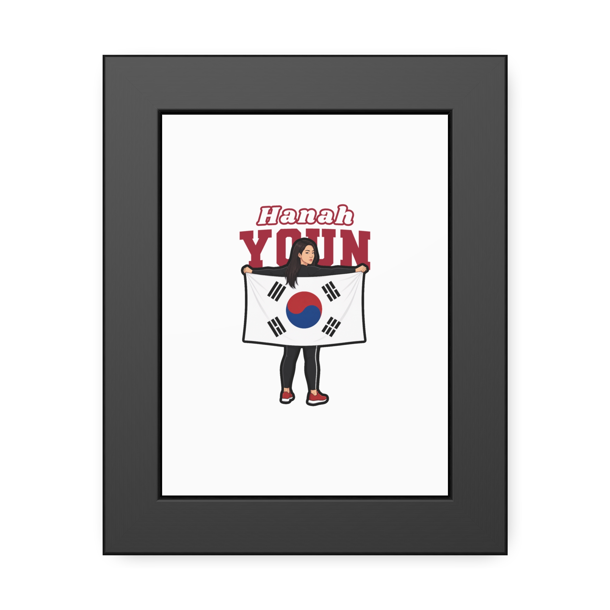 Framed Poster — character_name_arch in Black