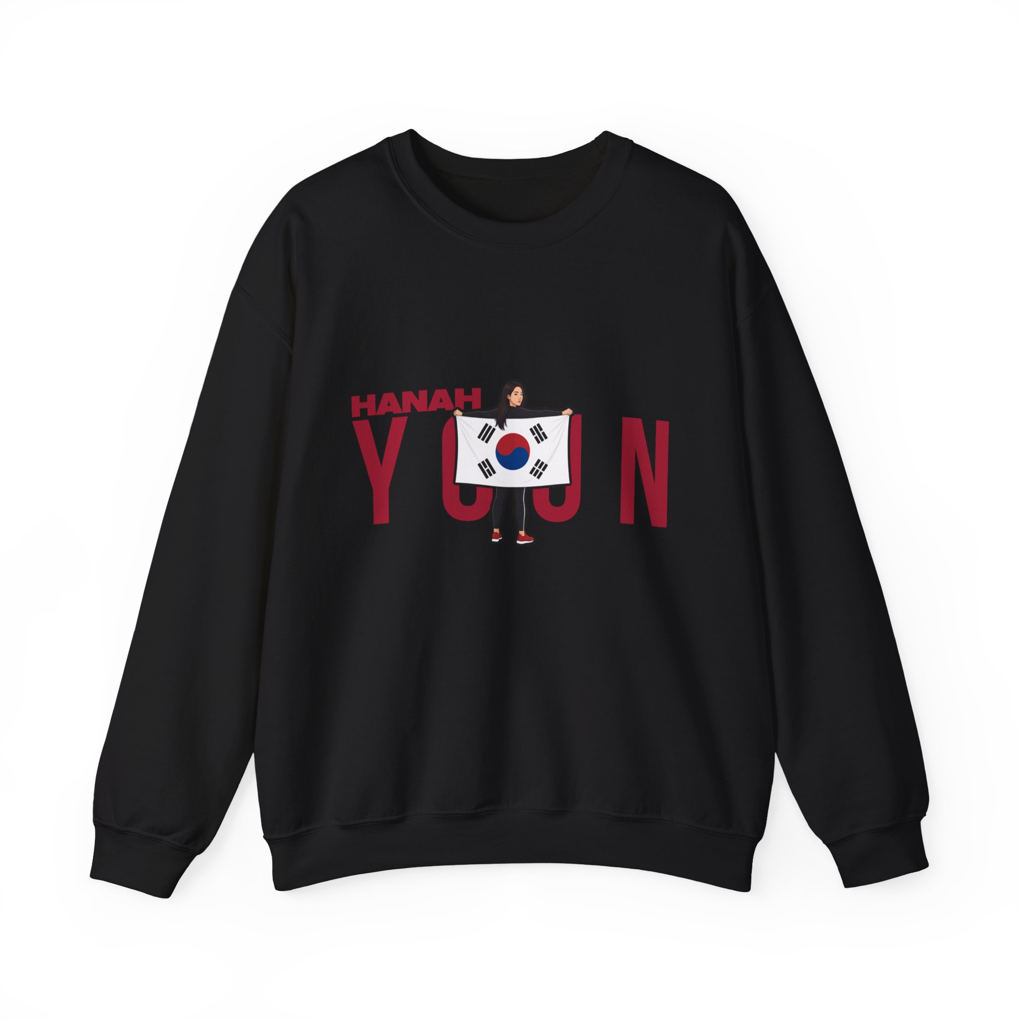 Crewneck Sweatshirt — character_player_name in Black