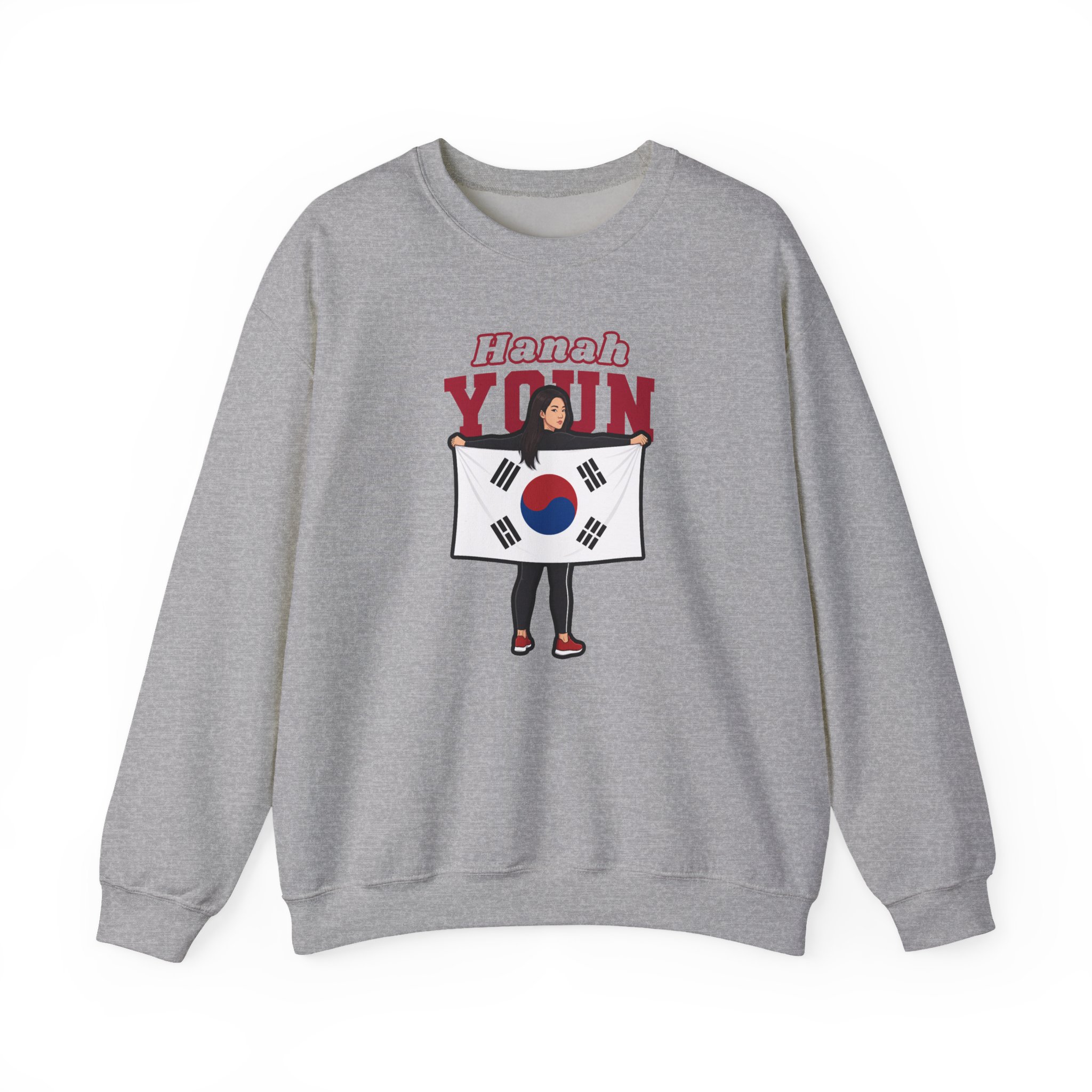 Crewneck Sweatshirt — character_name_arch in Grey