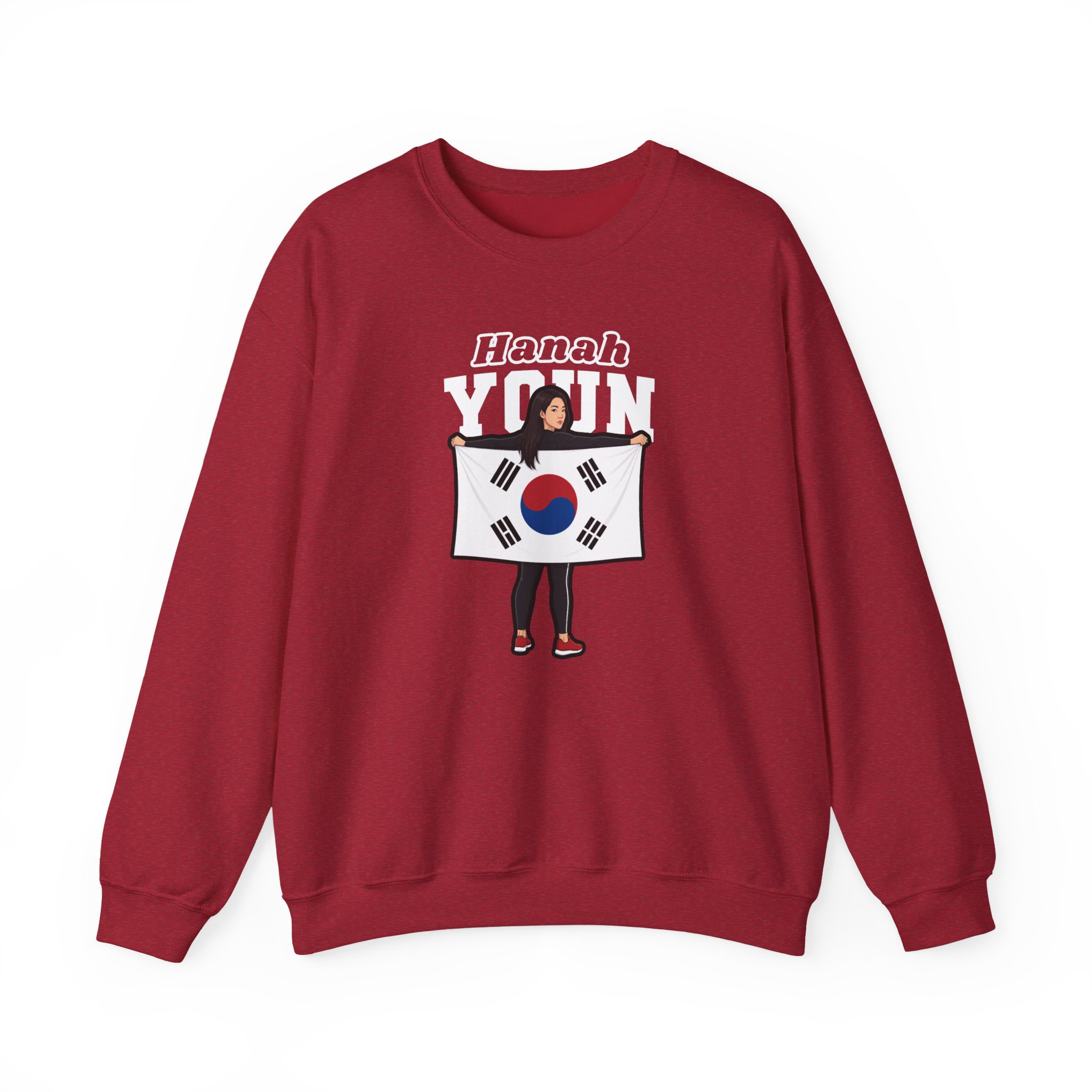 Crewneck Sweatshirt — character_name_arch in Red