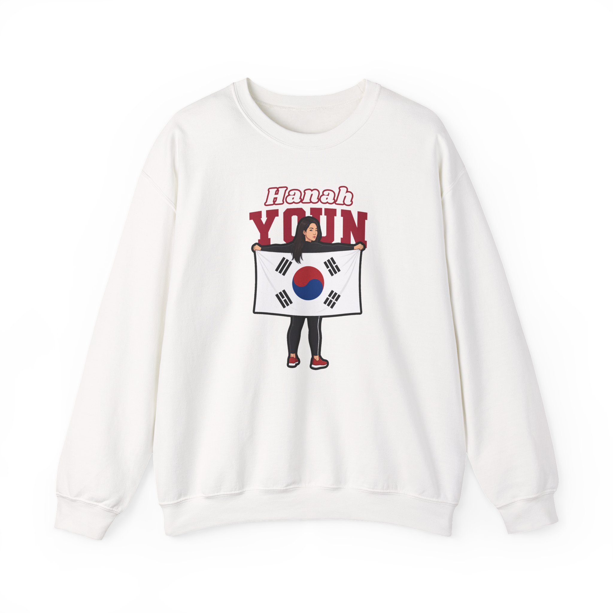 Crewneck Sweatshirt — character_name_arch in White