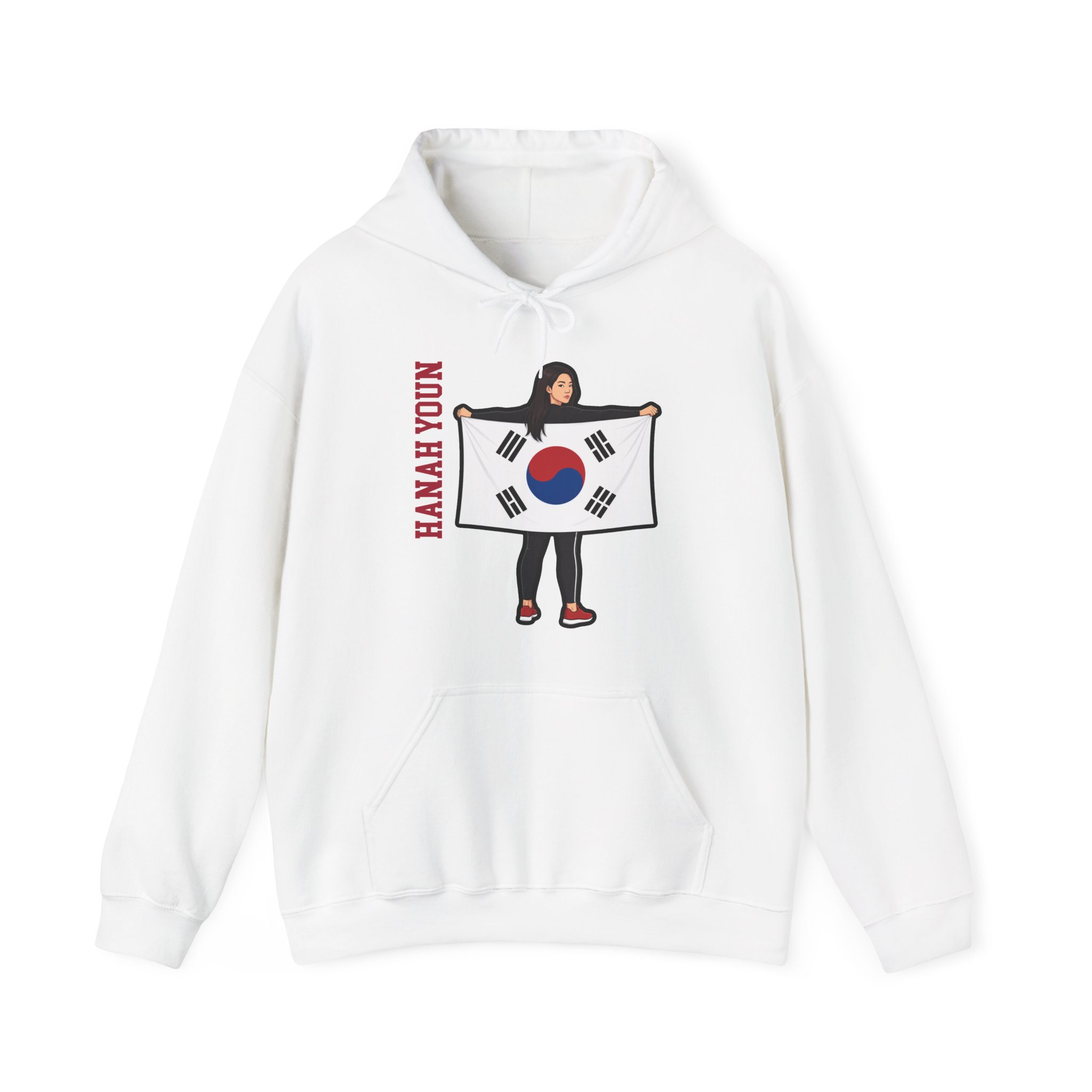 Hoodie — character_name_vertical in White