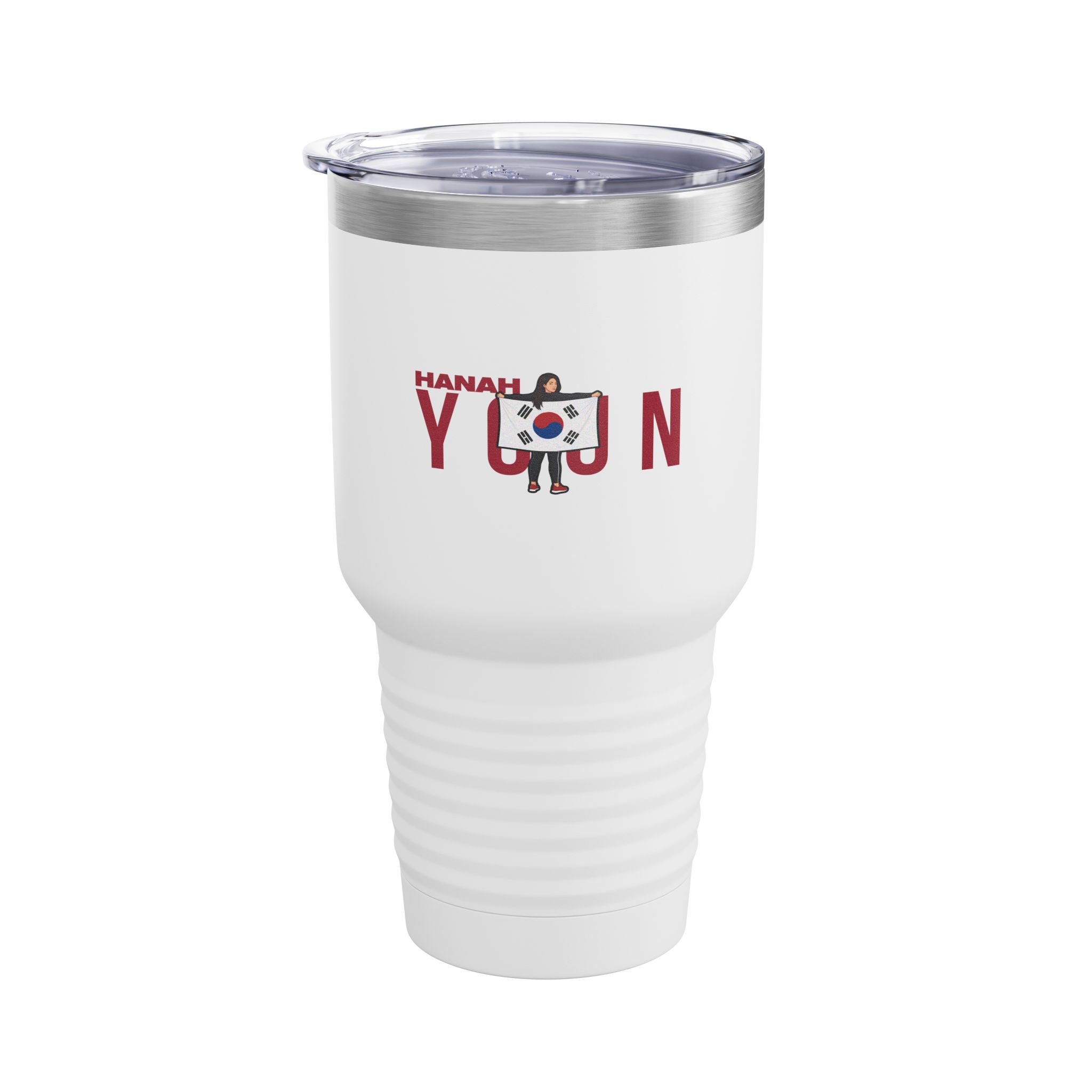 30oz Tumbler — character_player_name in White